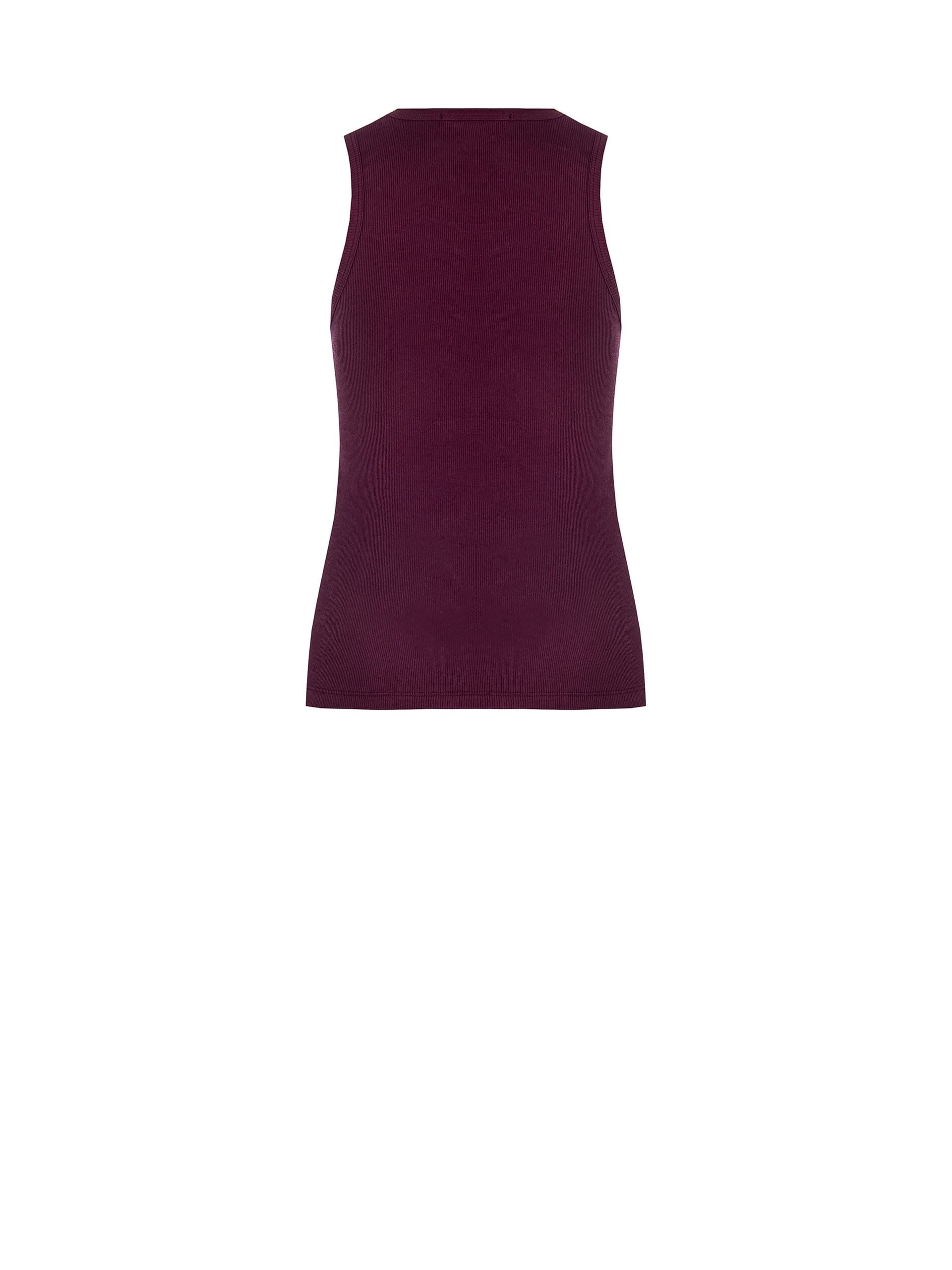 Top Aderente In Misto Cotone A Coste Con Collana Gioiello Removibile Rinascimento