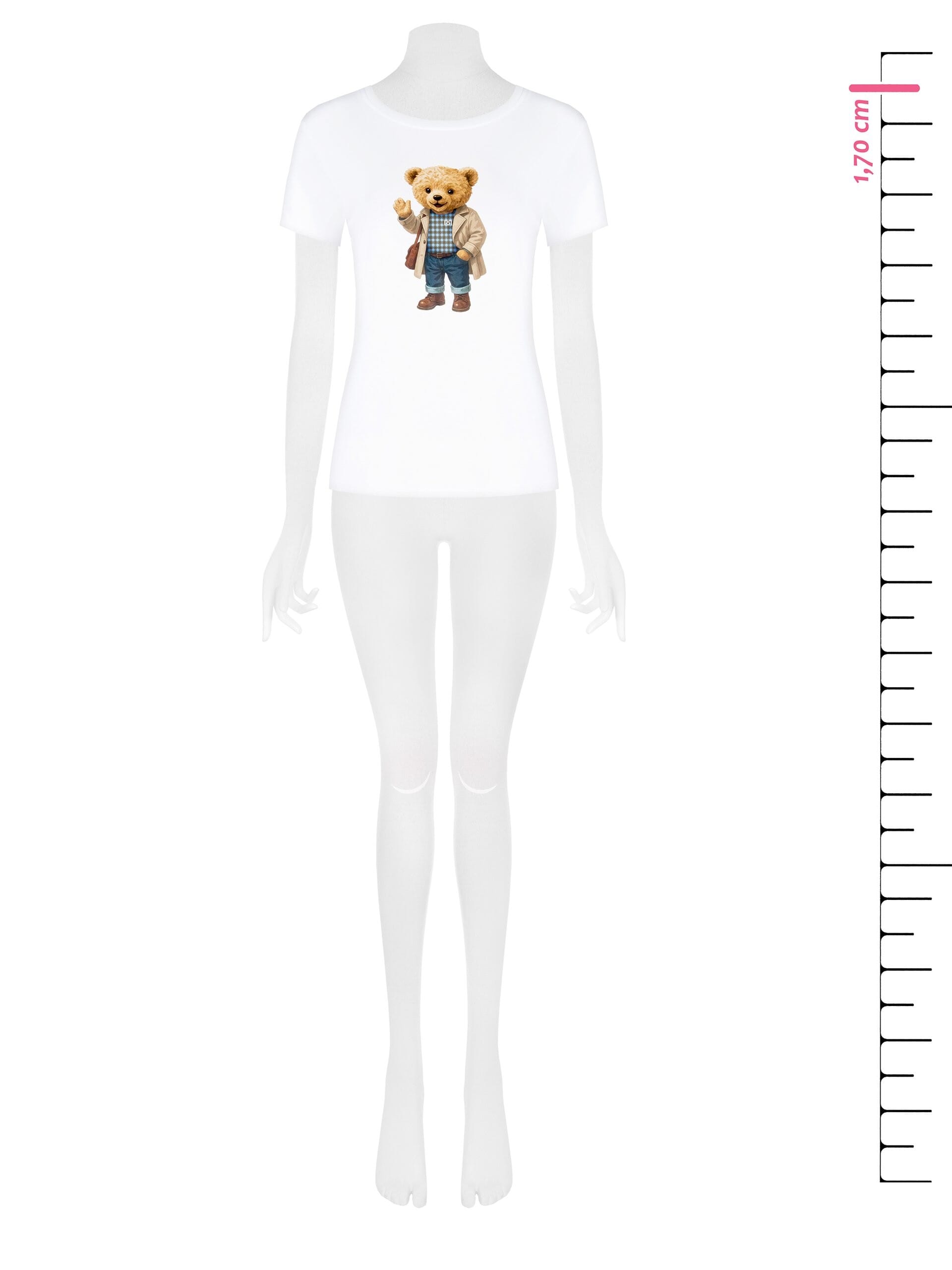 T-Shirt régulier en coton mélangé avec imprimé ours Rinascimento