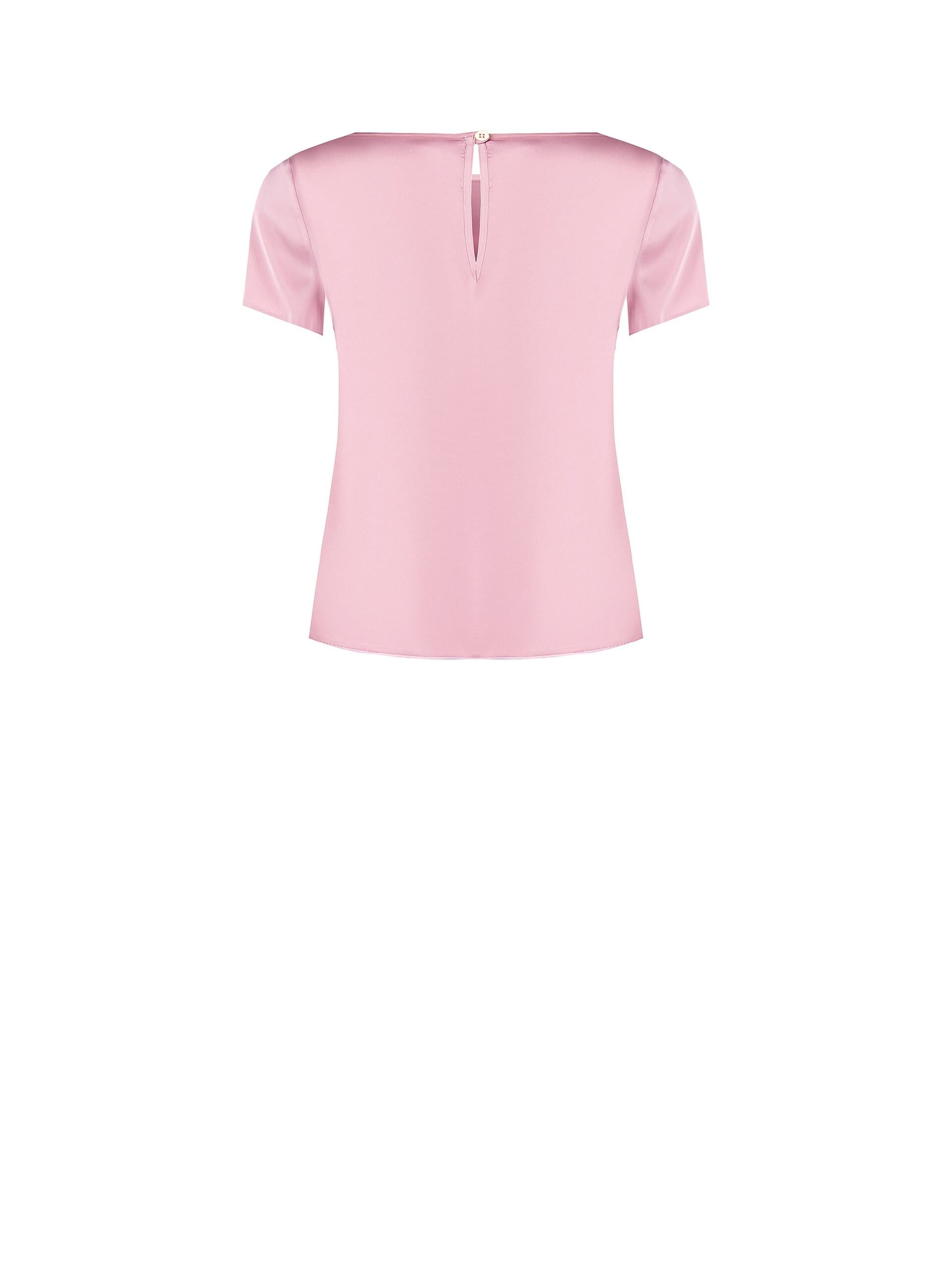 Blusa Ampia E Fluida In Raso A Maniche Corte Rinascimento