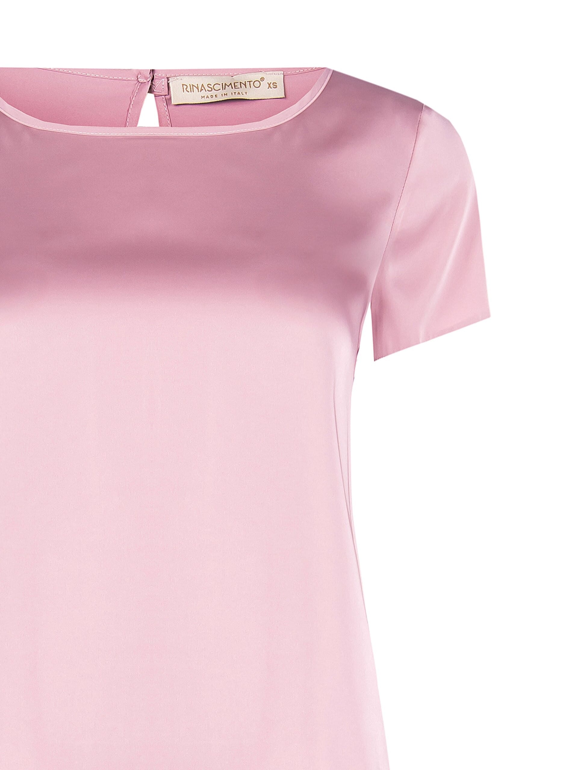 Blusa Ampia E Fluida In Raso A Maniche Corte Rinascimento