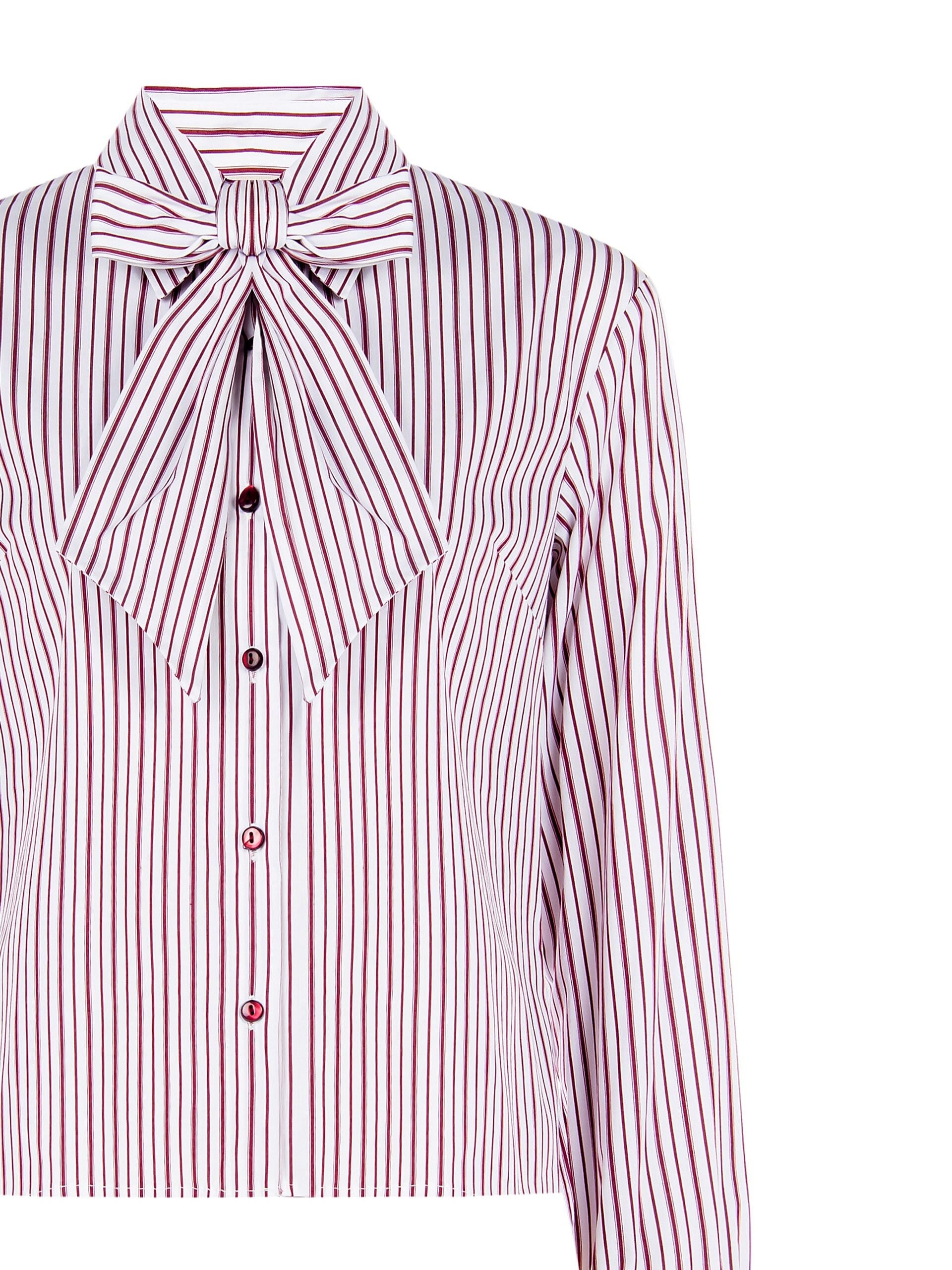 Camicia Sfiancata In Misto Cotone Con Fiocco Rinascimento