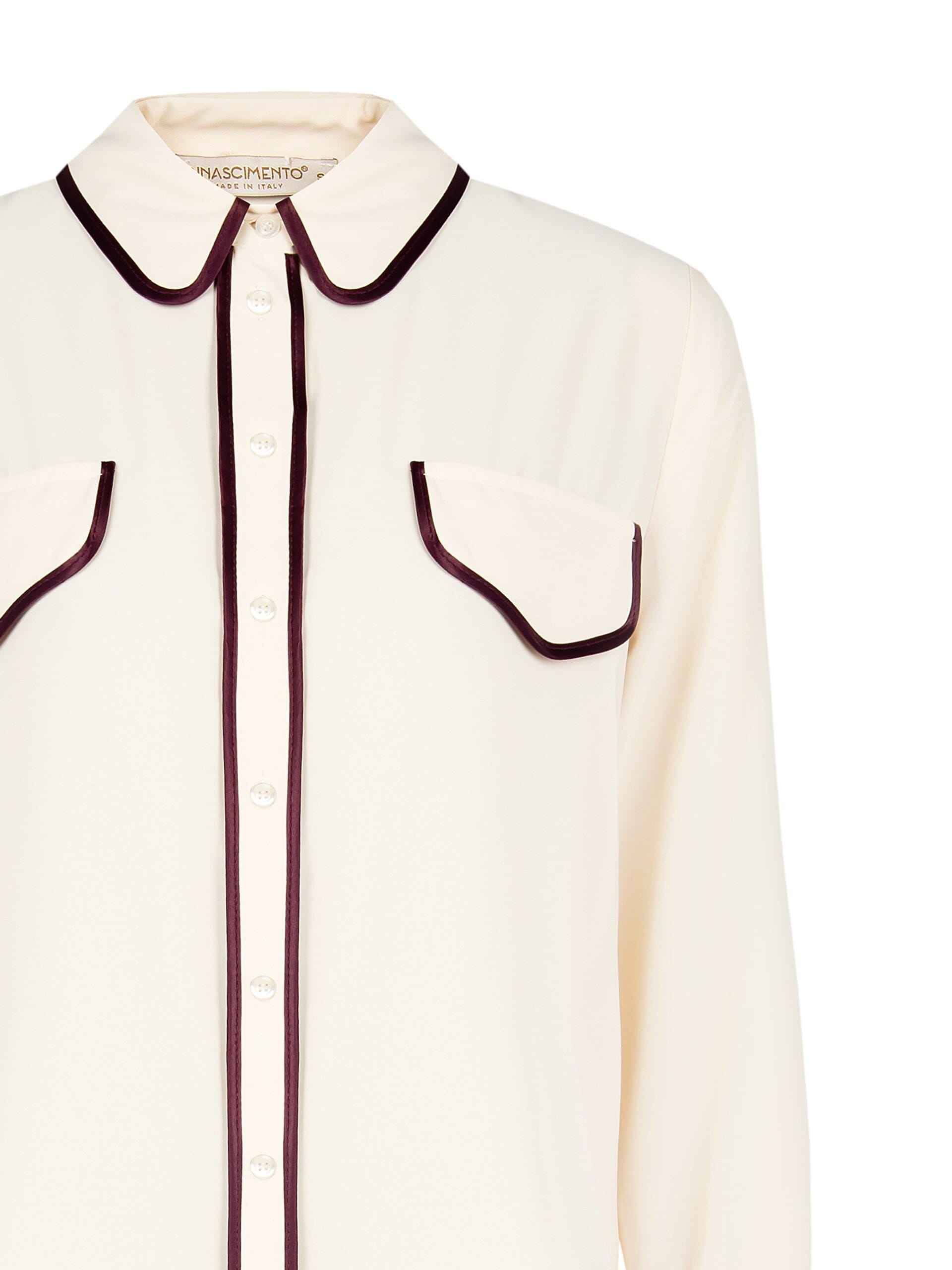 Camicia Ampia In Raso Con Dettagli A Contrasto Rinascimento