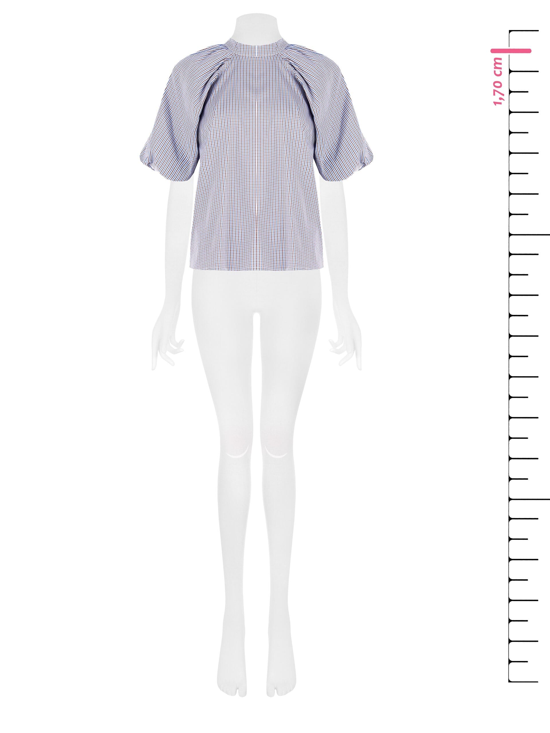 Rinascimento - Chemisier large en coton mélangé à carreaux