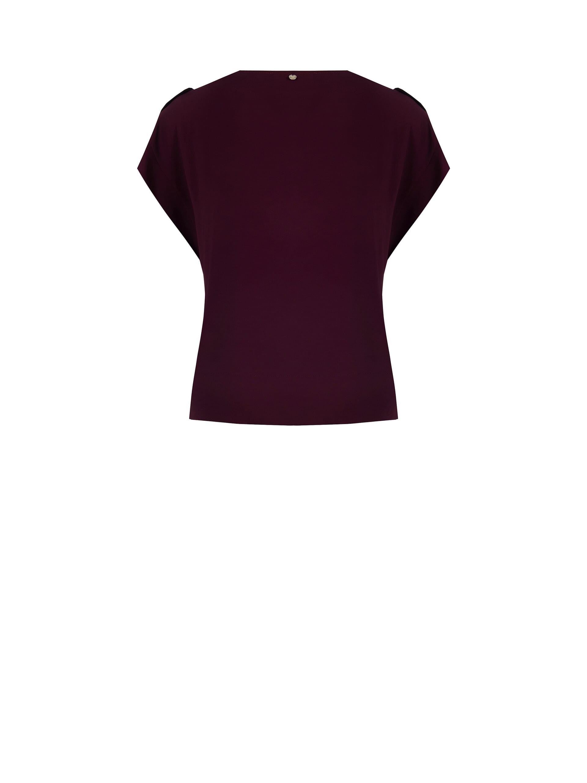 Fluid Fabric Blouse With V-Neck Rinascimento