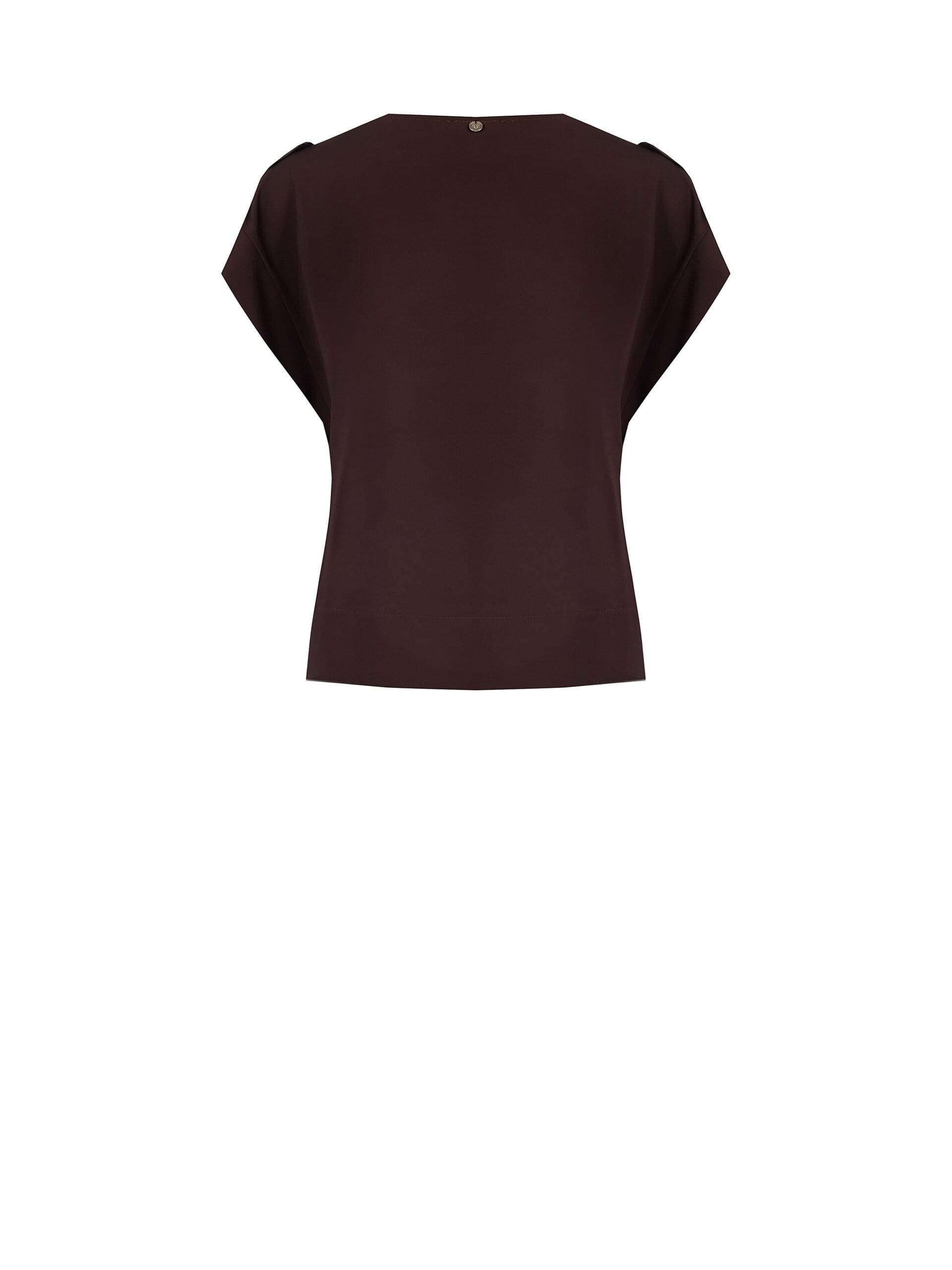 Fluid Fabric Blouse With V-Neck Rinascimento