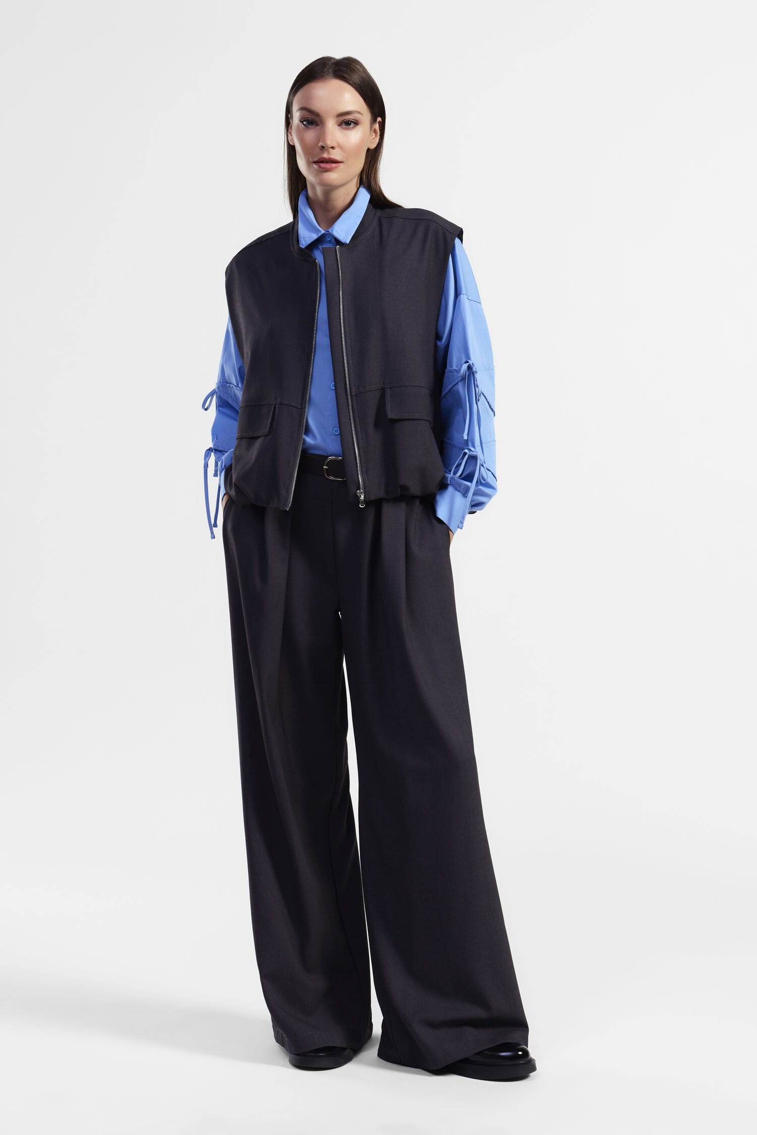 Pantaloni A Gamba Larga Con Cintura Dixie