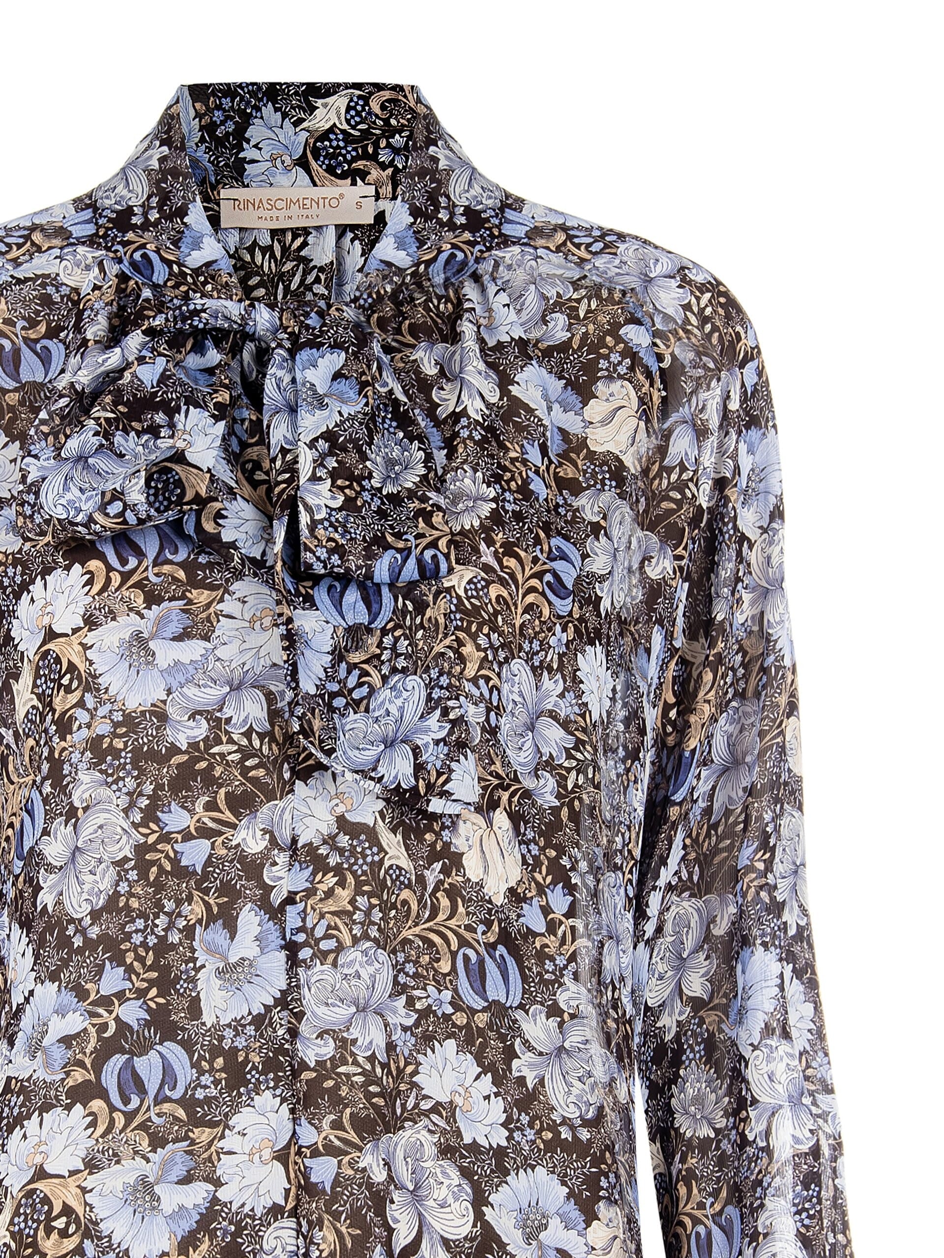 Chemisier large en Georgette avec lien Rinascimento