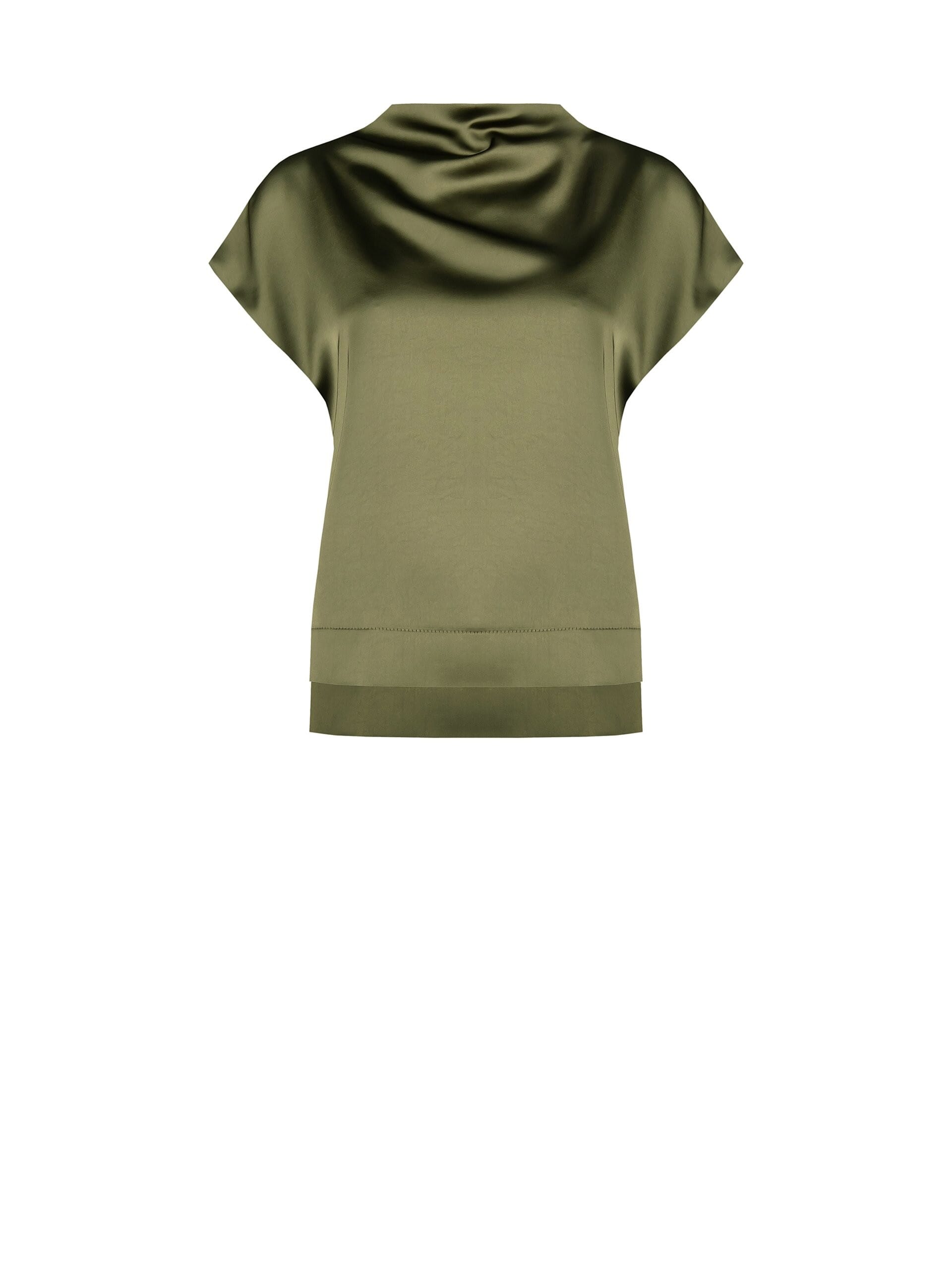 Rinascimento Satin Wide And Square Blouse