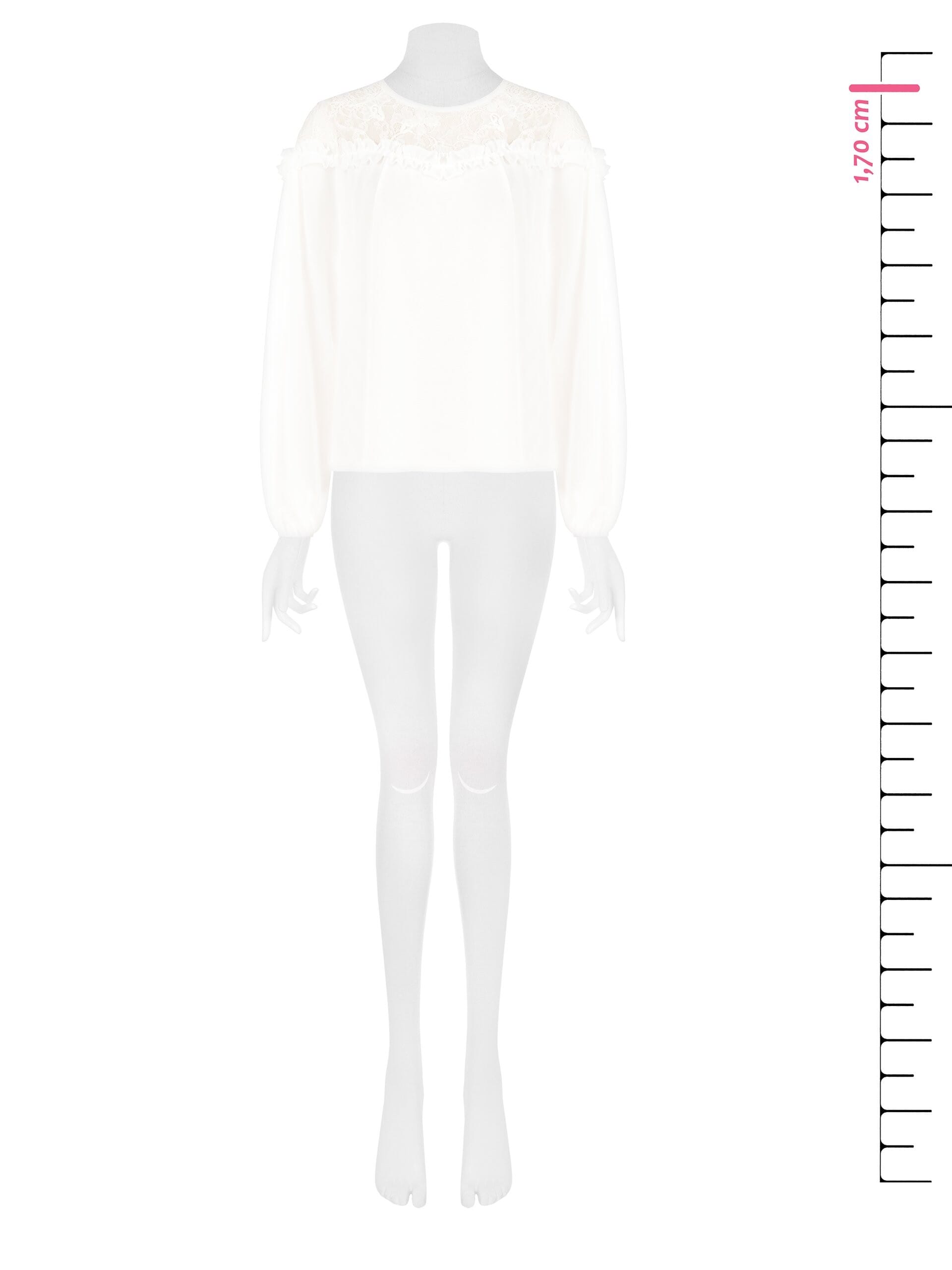 Blusa Ampia In Georgette Con Inserto In Pizzo Rinascimento