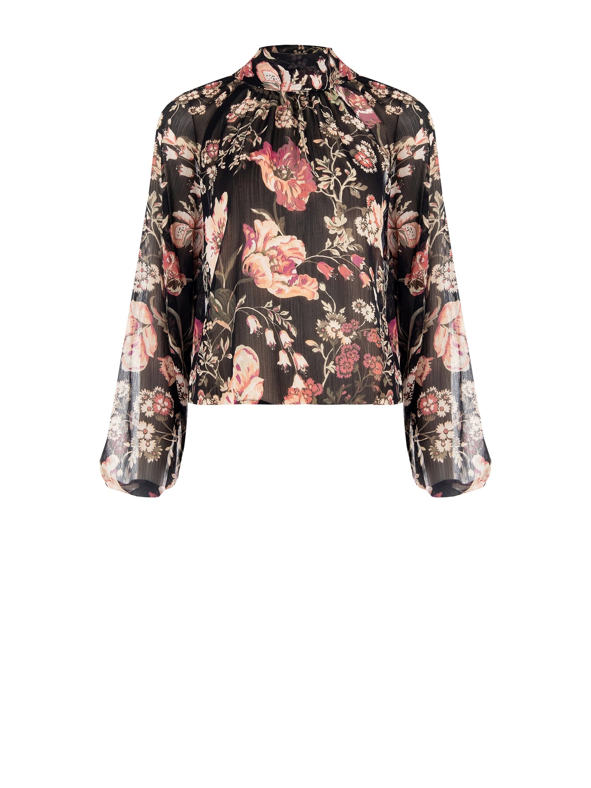 Blusa Ampia In Chiffon Creponne Con Fiocco Dietro Rinascimento