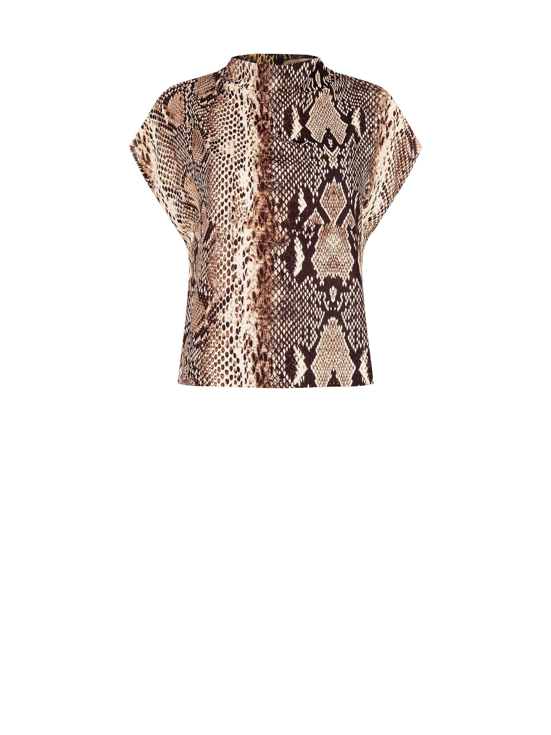 Blusa Ampia E Quadrata In Raso Pitonato Rinascimento