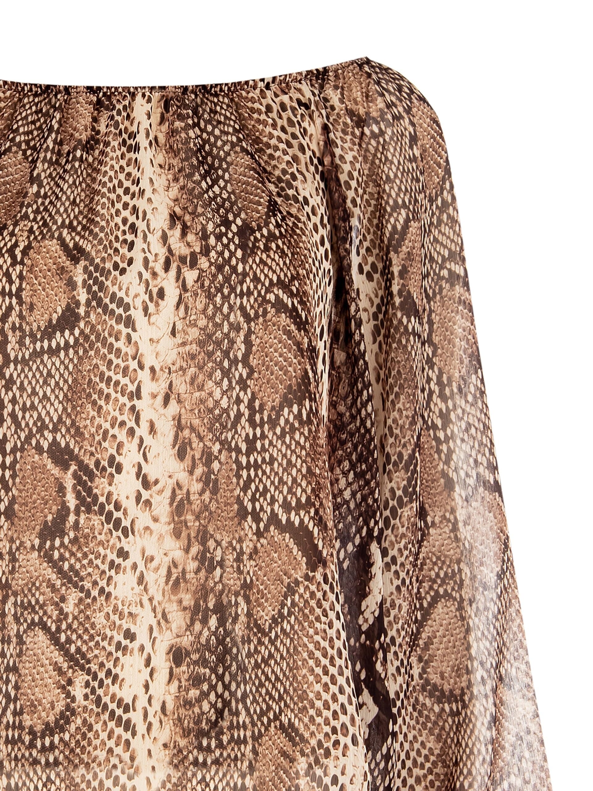 Blusa Ampia In Chiffon Pitonato Rinascimento