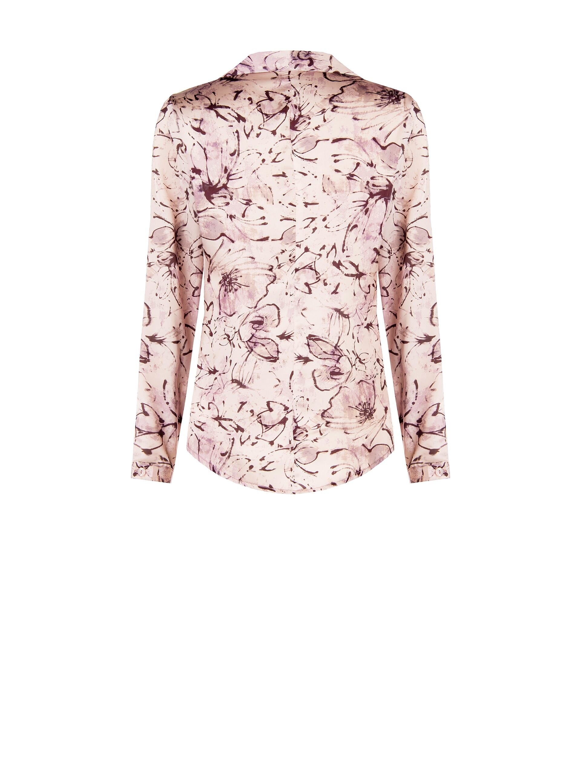 Camicia Sfiancata In Raso Con Scollo A V Rinascimento