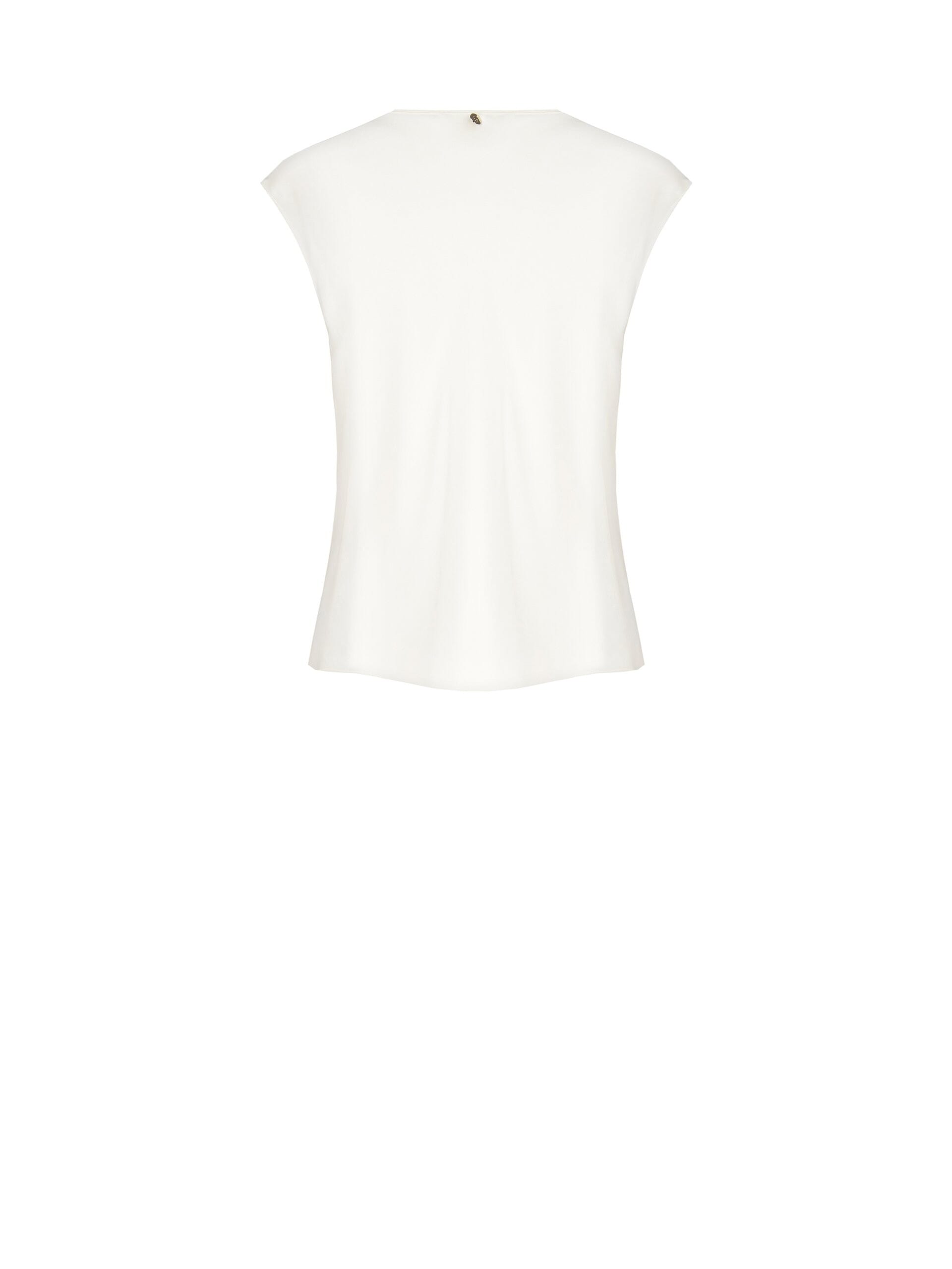 Blusa Sfiancata Fluida In Raso Con Scollo A V Rinascimento