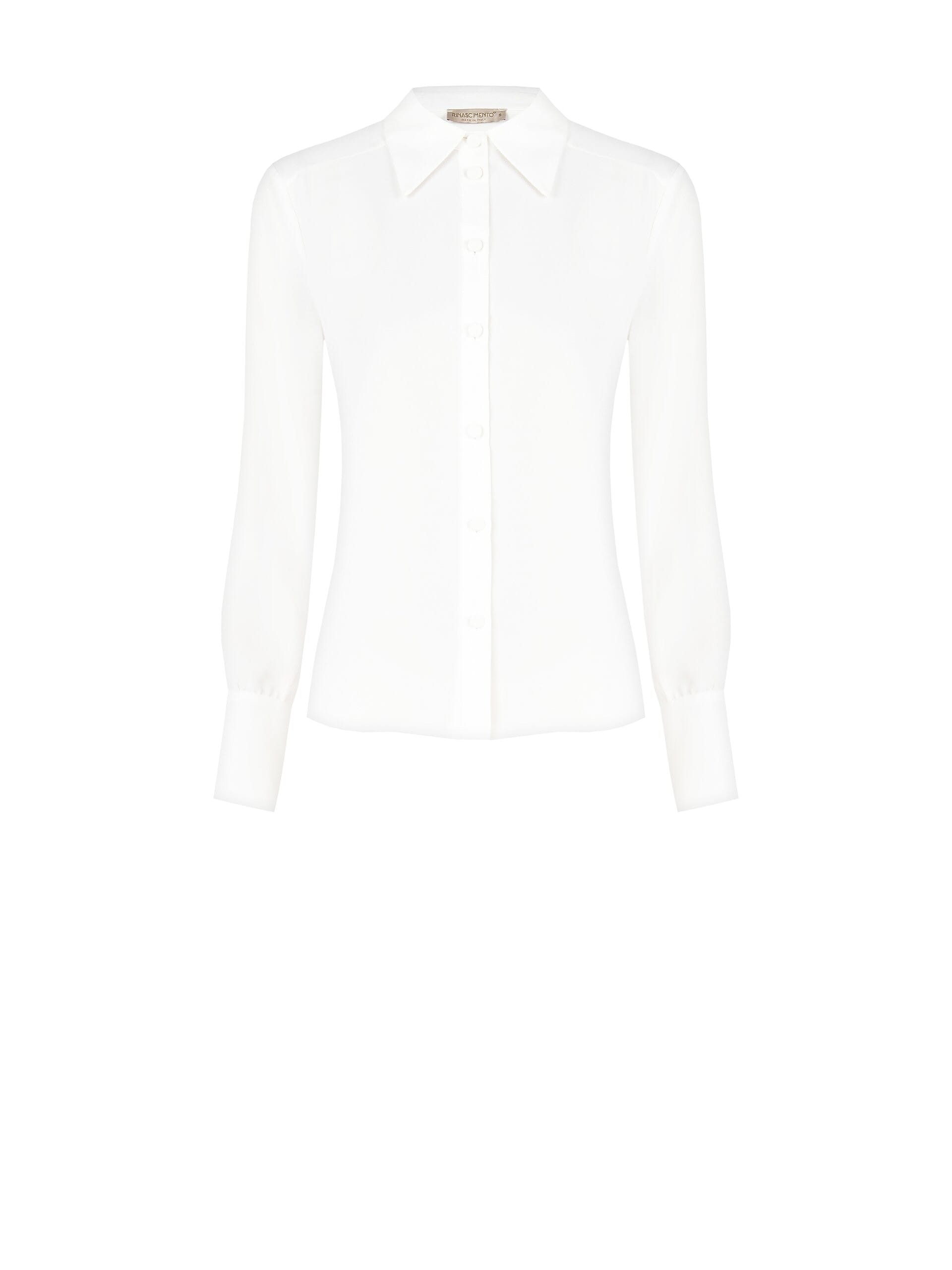 Fluid Satin Shirt With Coordinated Buttons Rinascimento