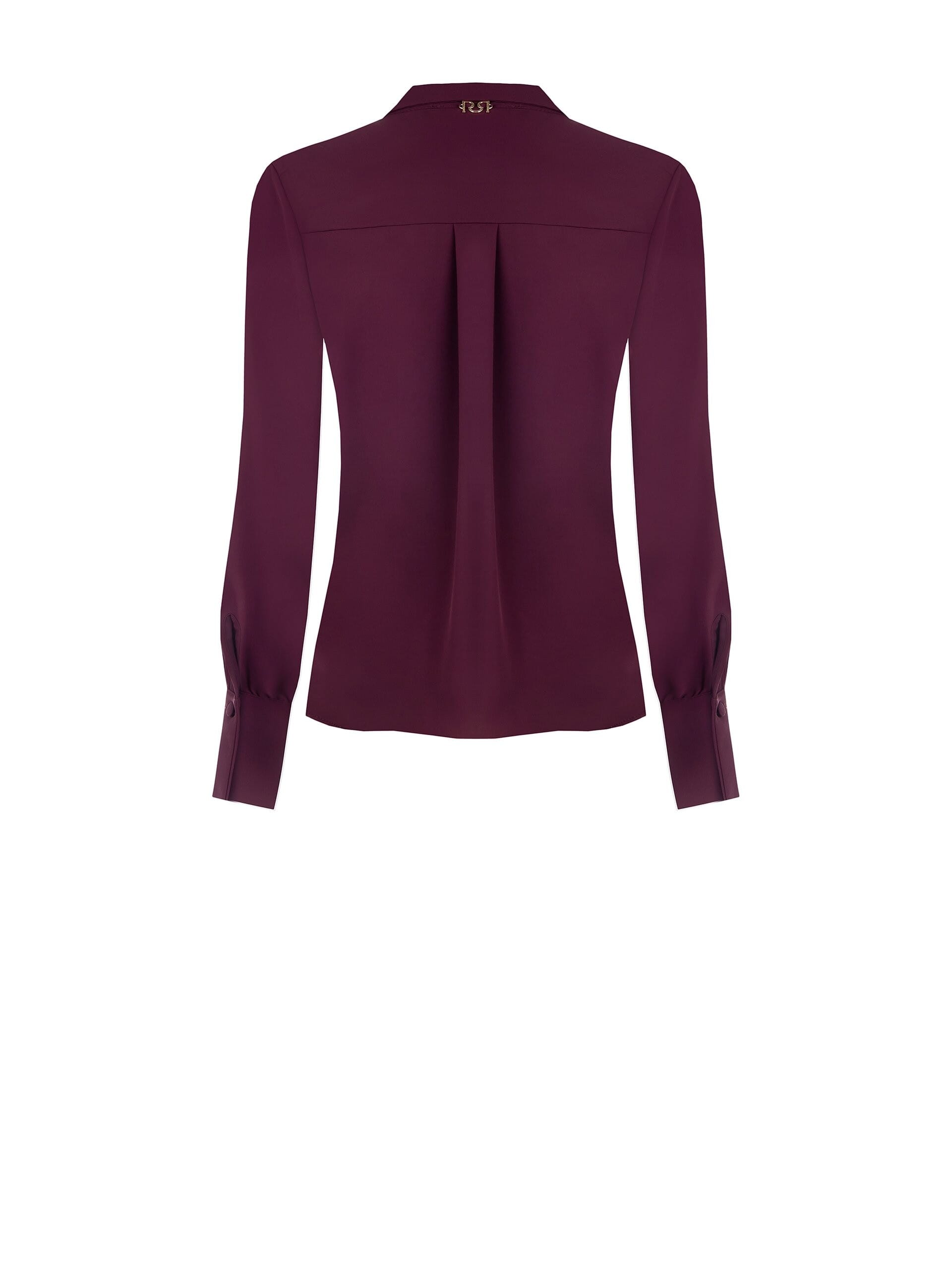 Fluid Satin Shirt With Coordinated Buttons Rinascimento