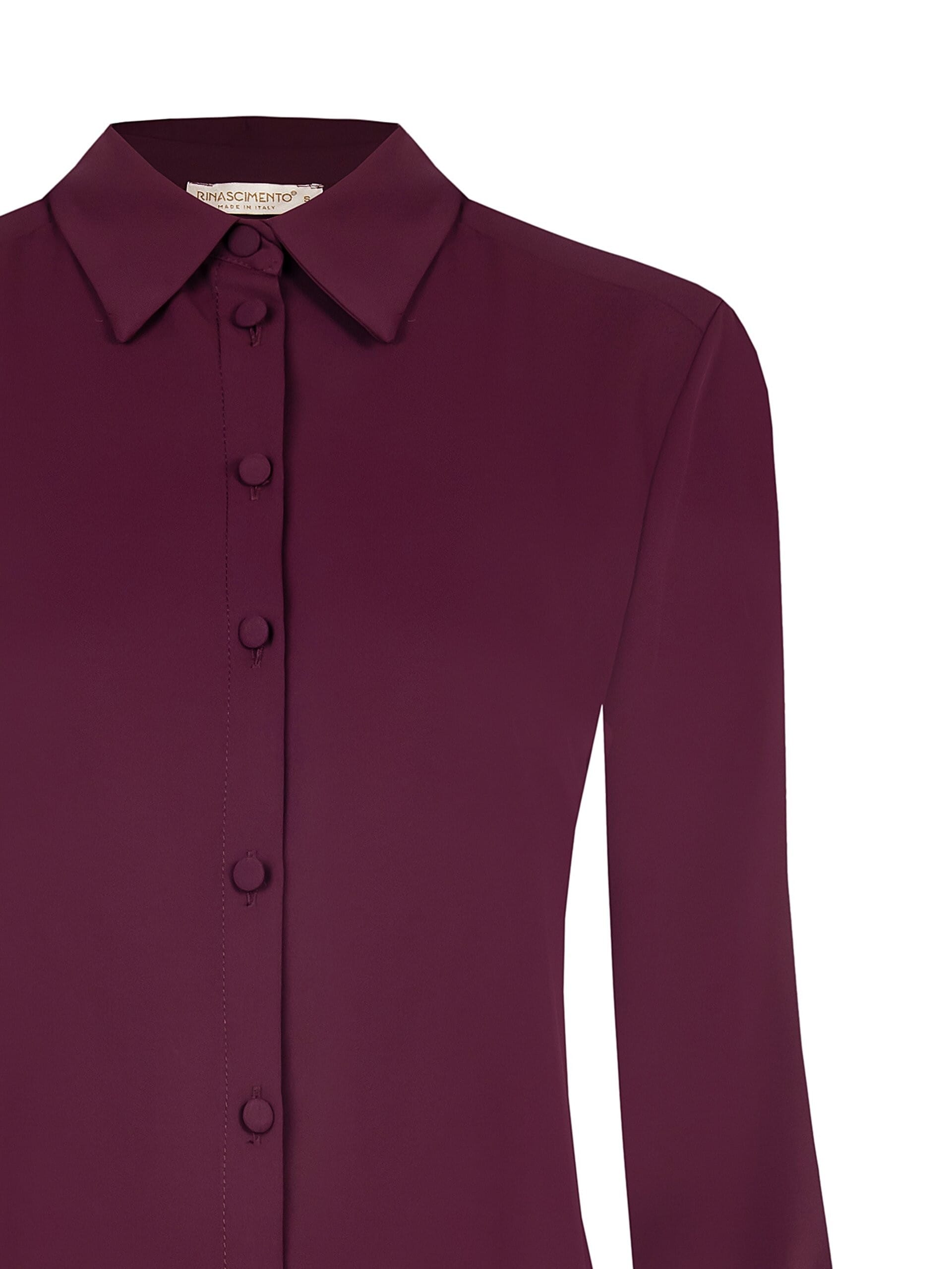 Fluid Satin Shirt With Coordinated Buttons Rinascimento