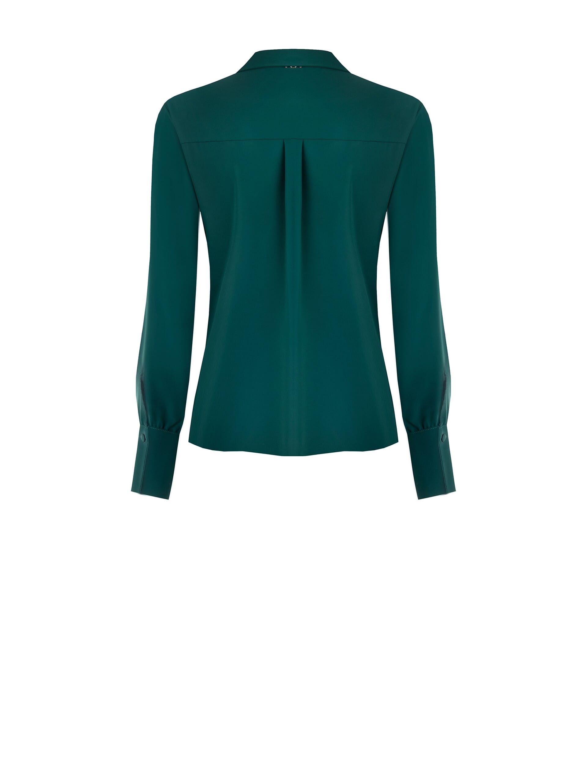 Fluid Satin Shirt With Coordinated Buttons Rinascimento