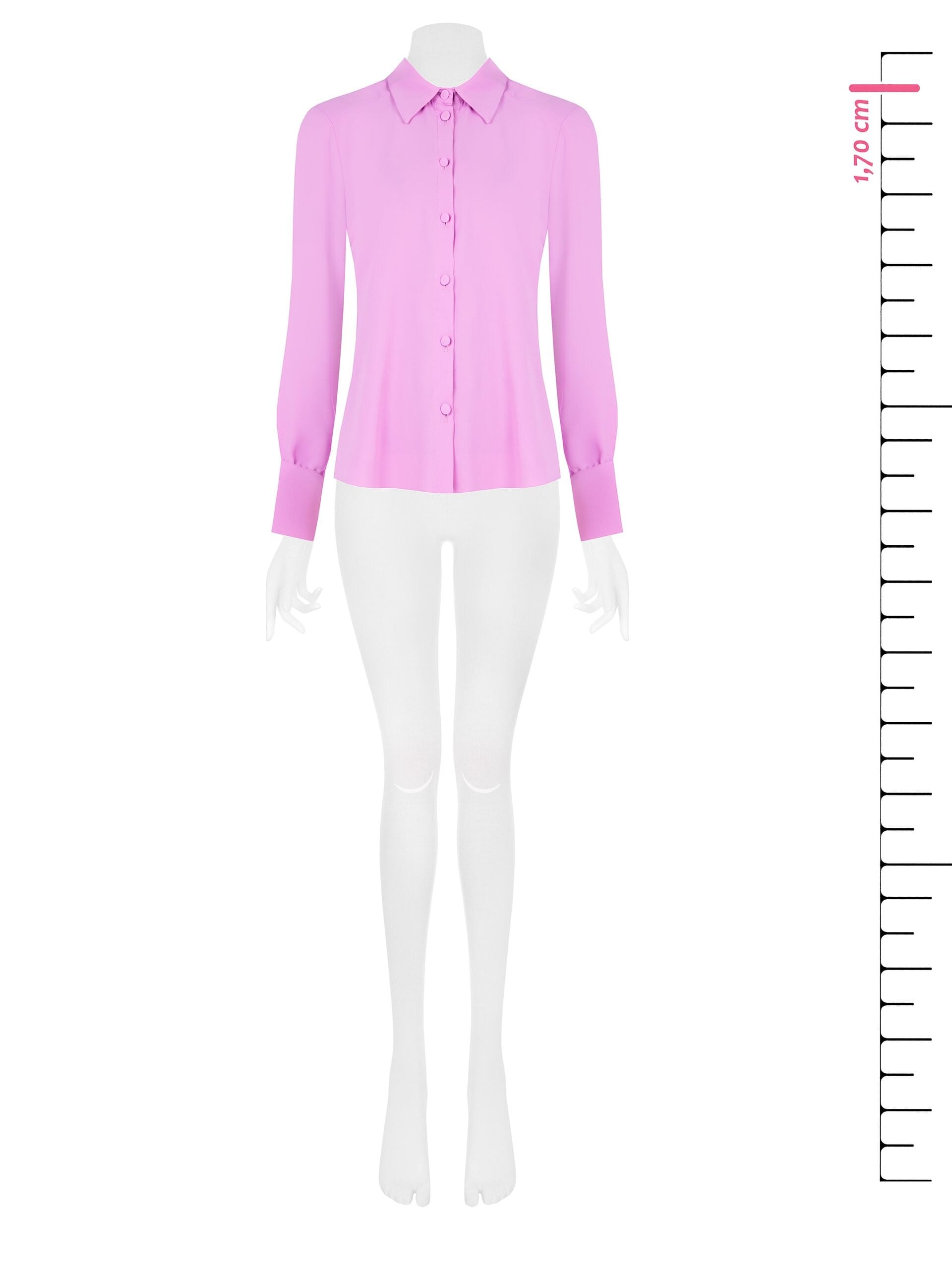 Fluid Satin Shirt With Coordinated Buttons Rinascimento