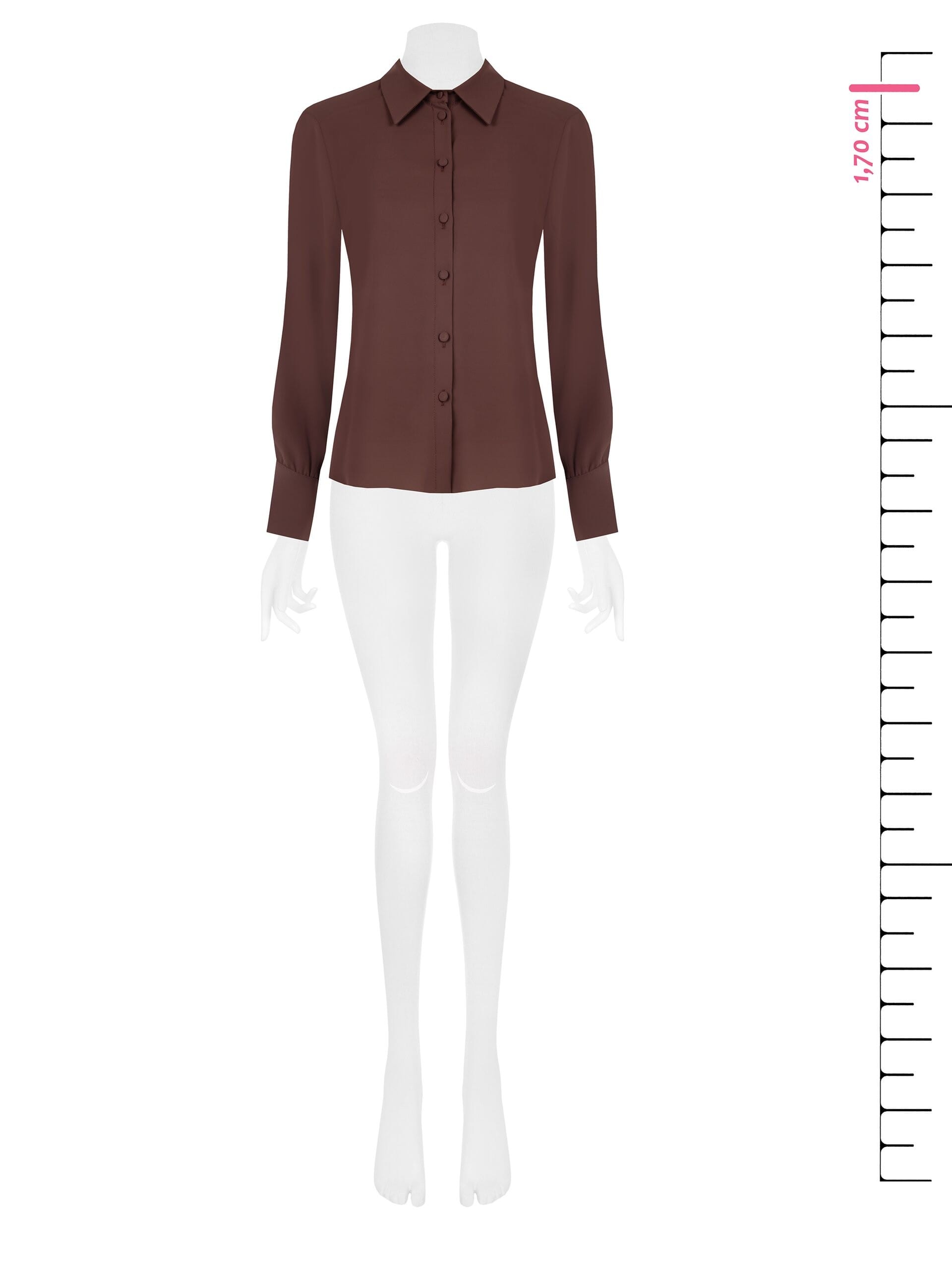 Fluid Satin Shirt With Coordinated Buttons Rinascimento