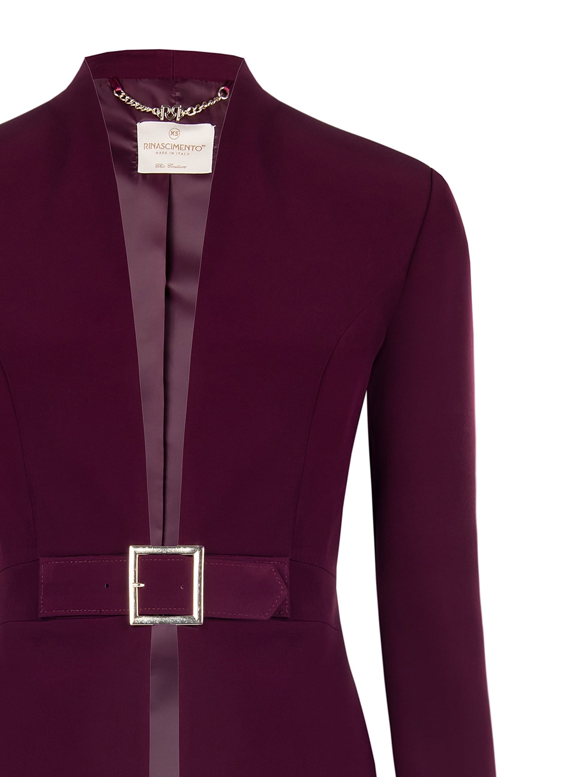 Giacca Blazer Sfiancata In Tessuto Tecnico Con Fibbia Rinascimento