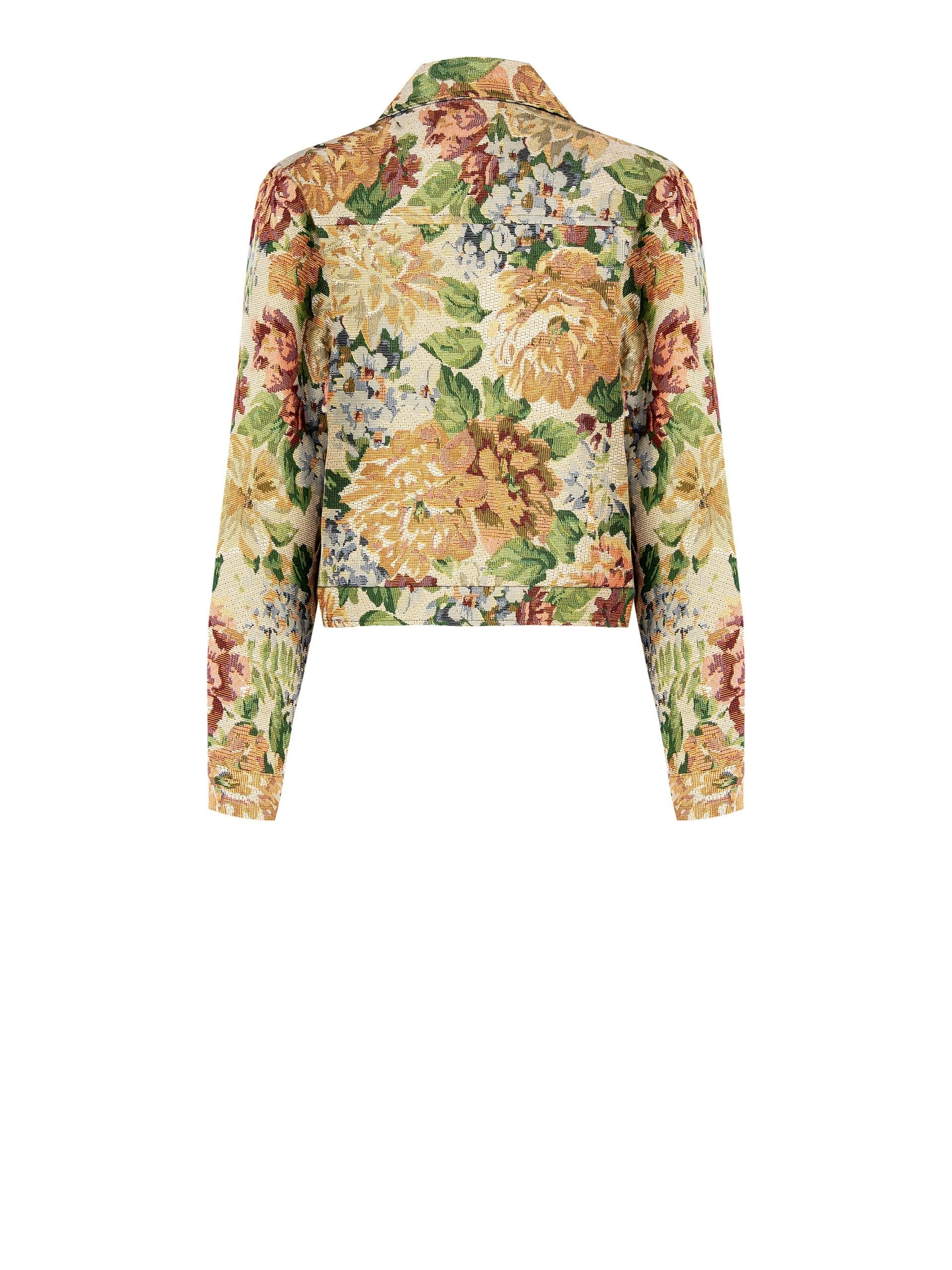 Floral Jacket With Maxi Pockets Rinascimento