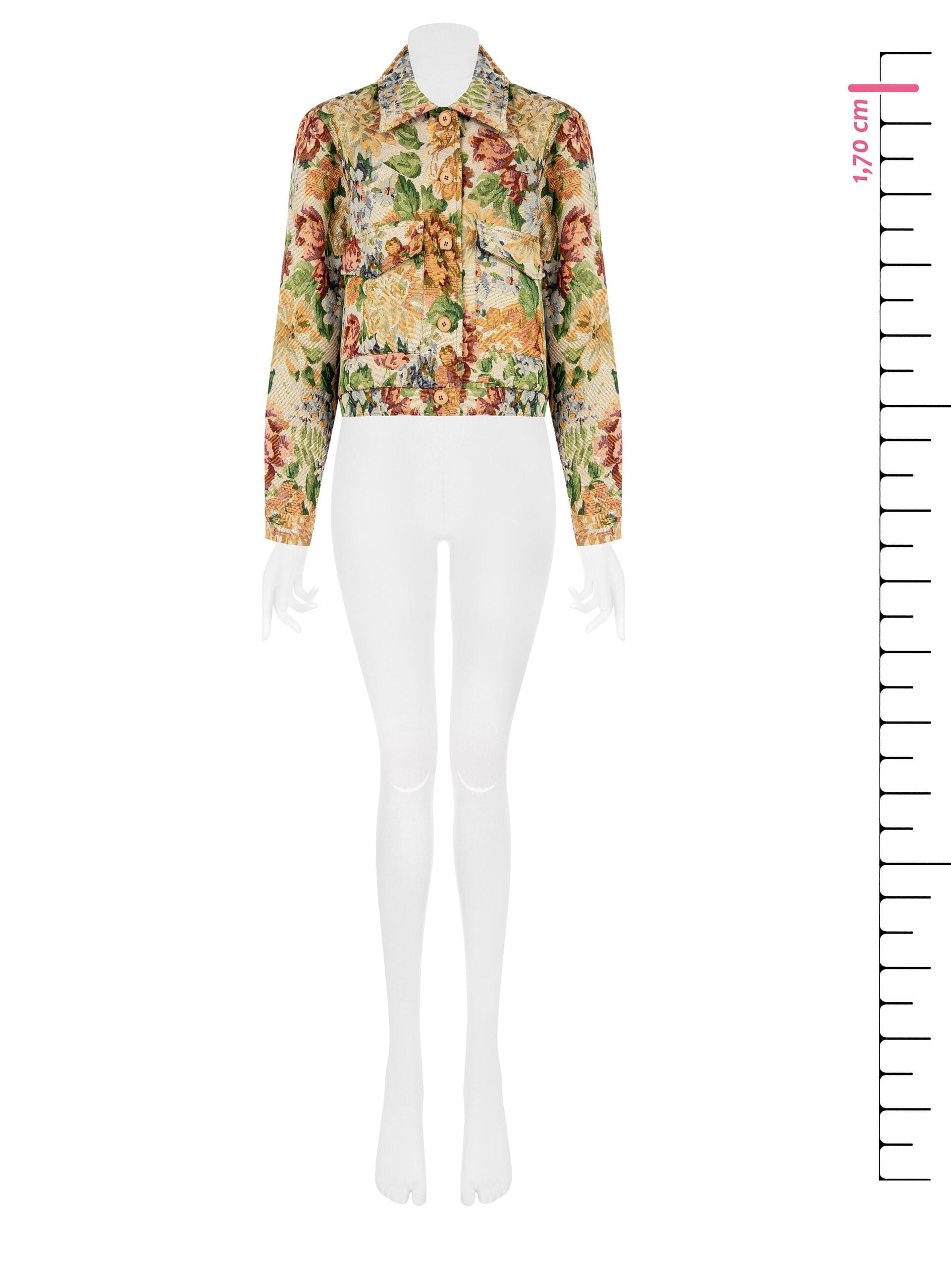Floral Jacket With Maxi Pockets Rinascimento