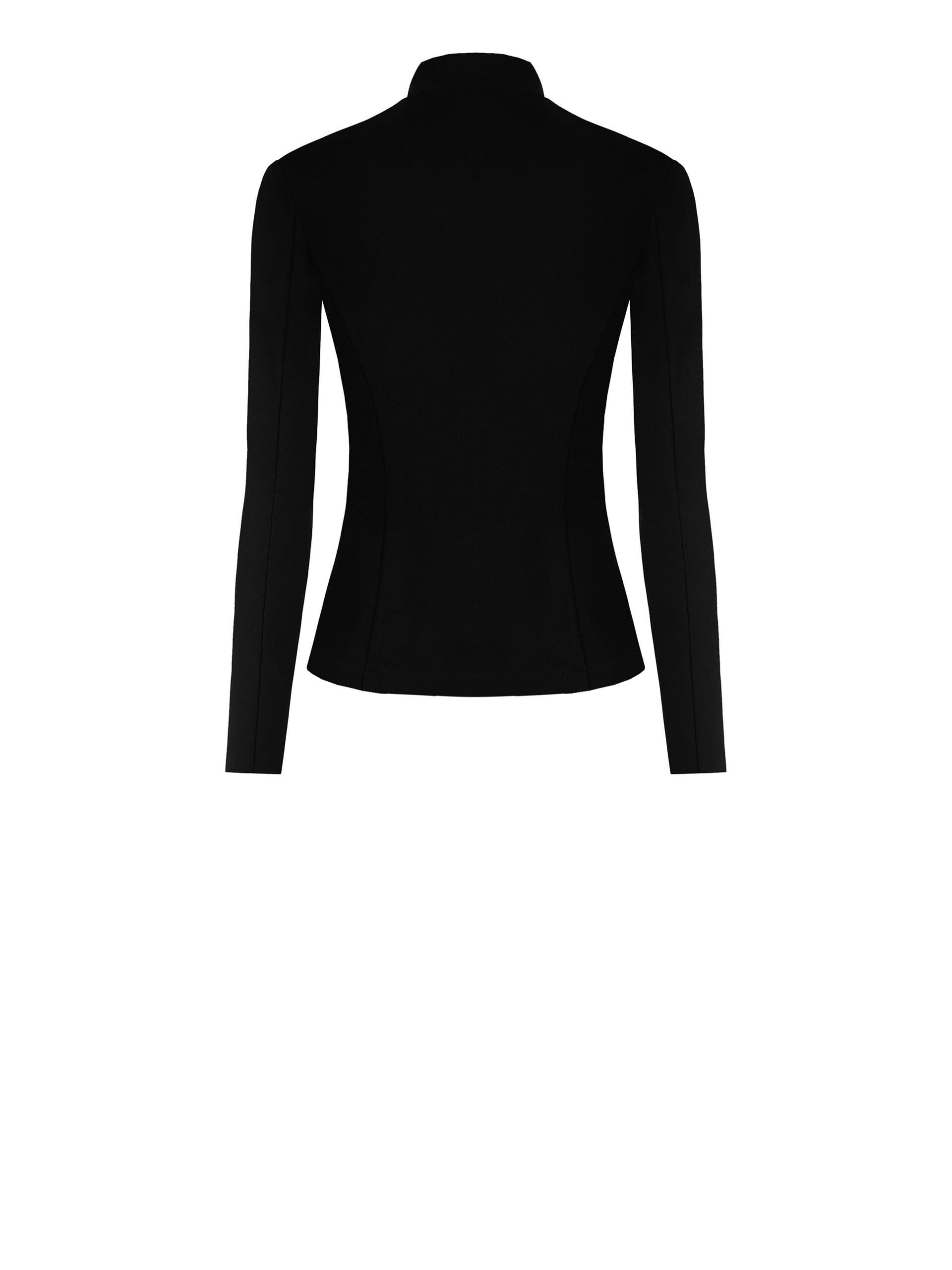 Giacca Sfiancata In Scuba Crepe Con Zip Logo Rinascimento