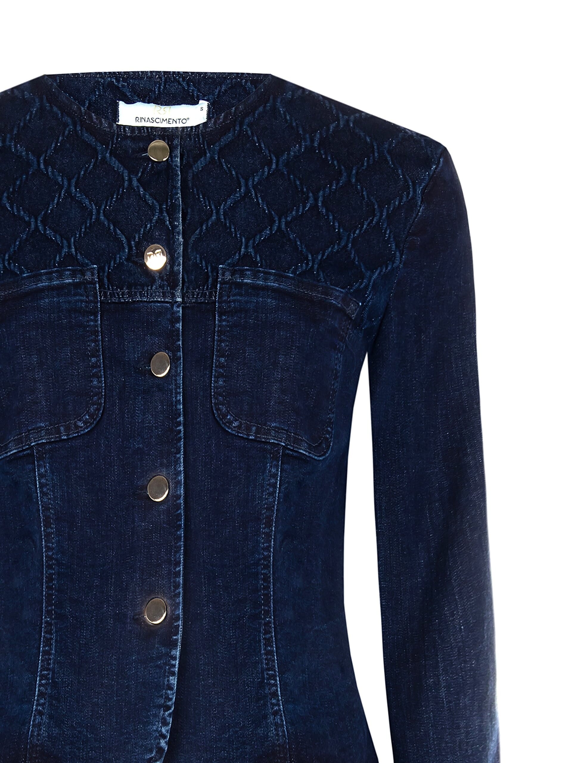 Relaxed Stretch Jeans Jacket with Rinascimento Pockets
