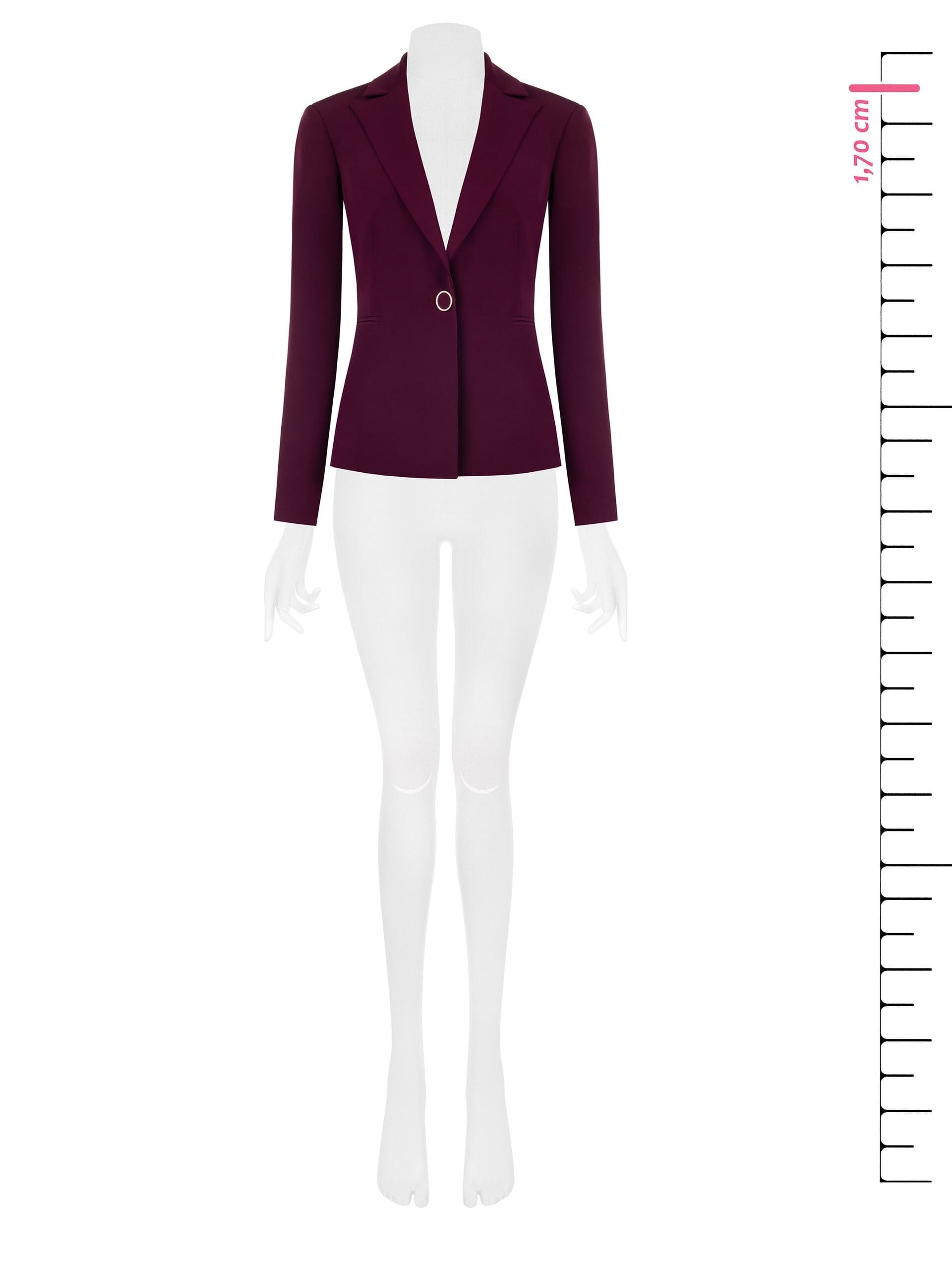 Giacca Blazer Sfiancata A 1 Bottone In Tessuto Tecnico Rinascimento