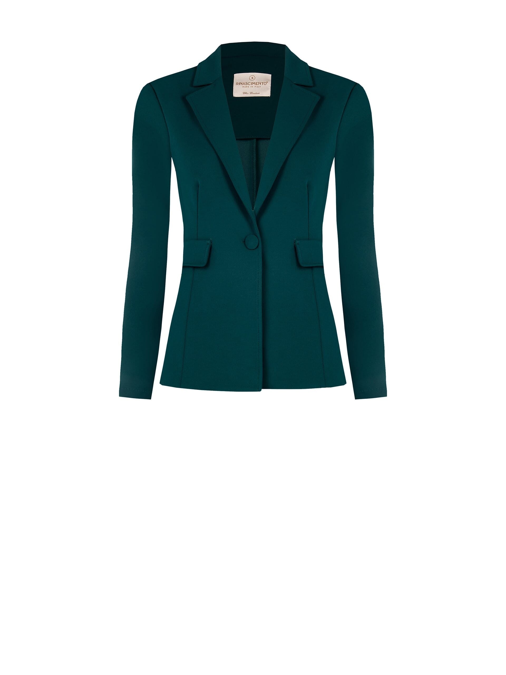 Giacca Blazer Sfiancata In Scuba Crepe Rinascimento