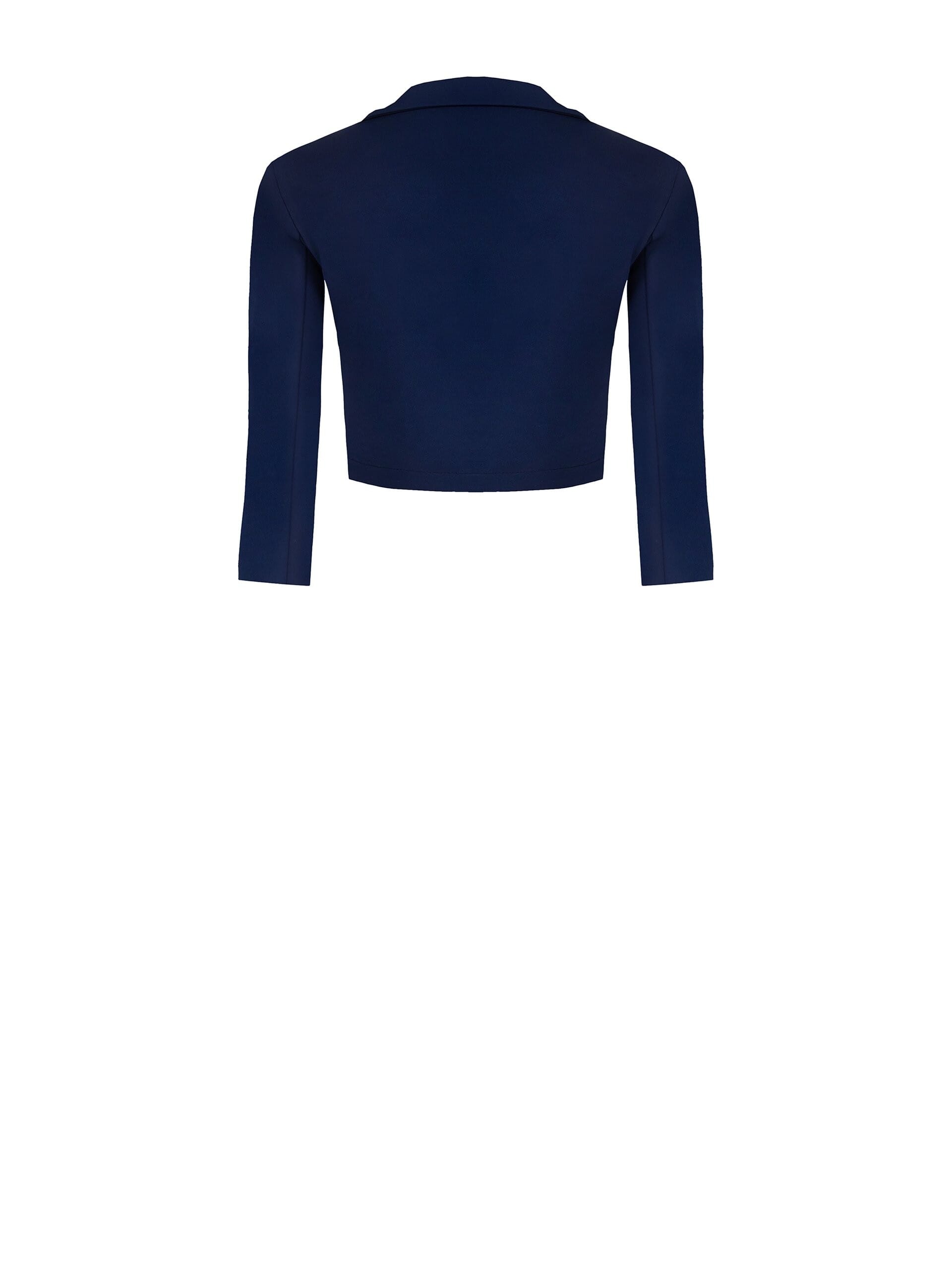 Boléro ouvert en crêpe de scuba avec bretelles Rinascimento