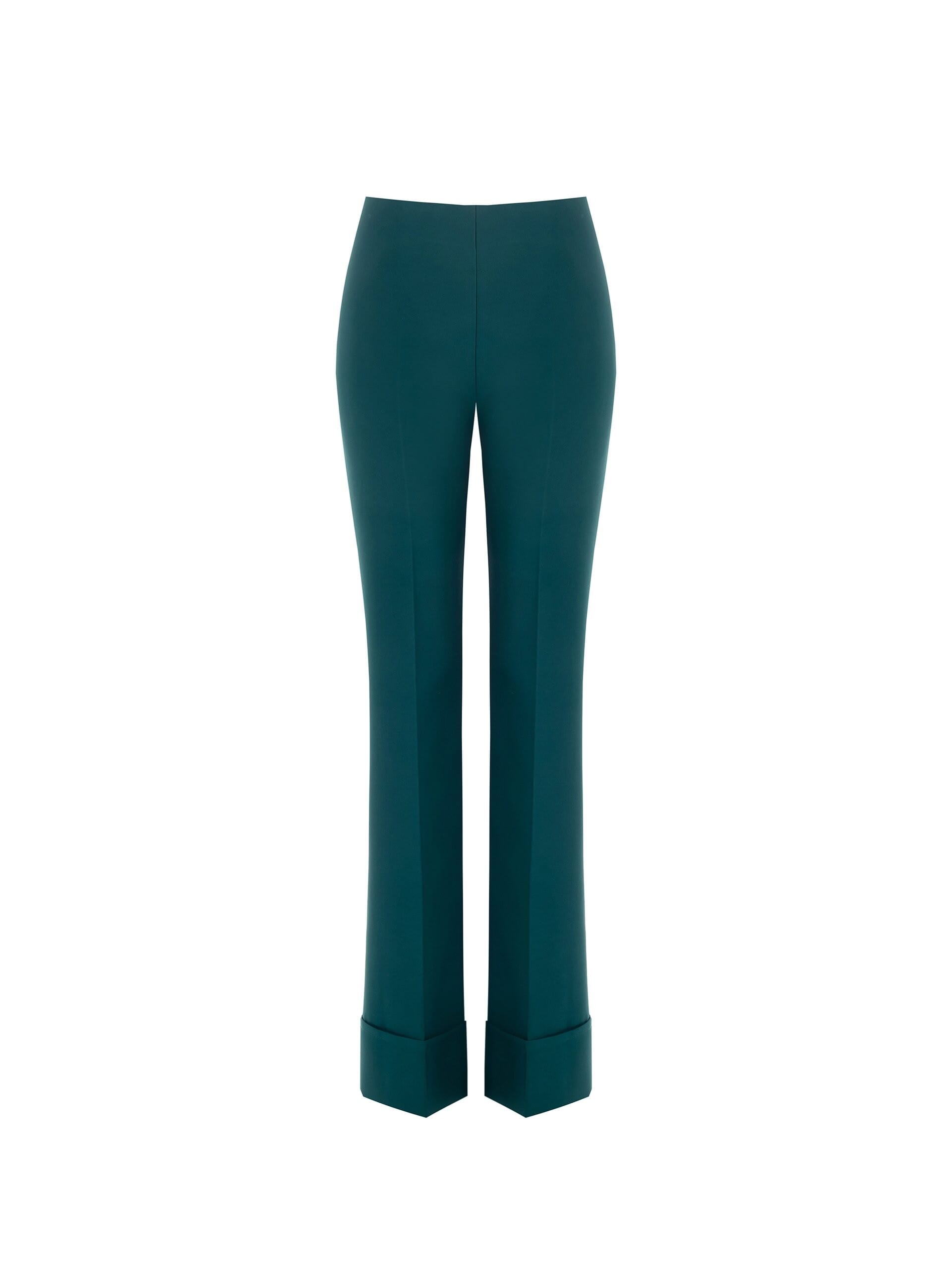 Pantaloni Palazzo In Tessuto Tecnico Con Maxi Risvolto Rinascimento