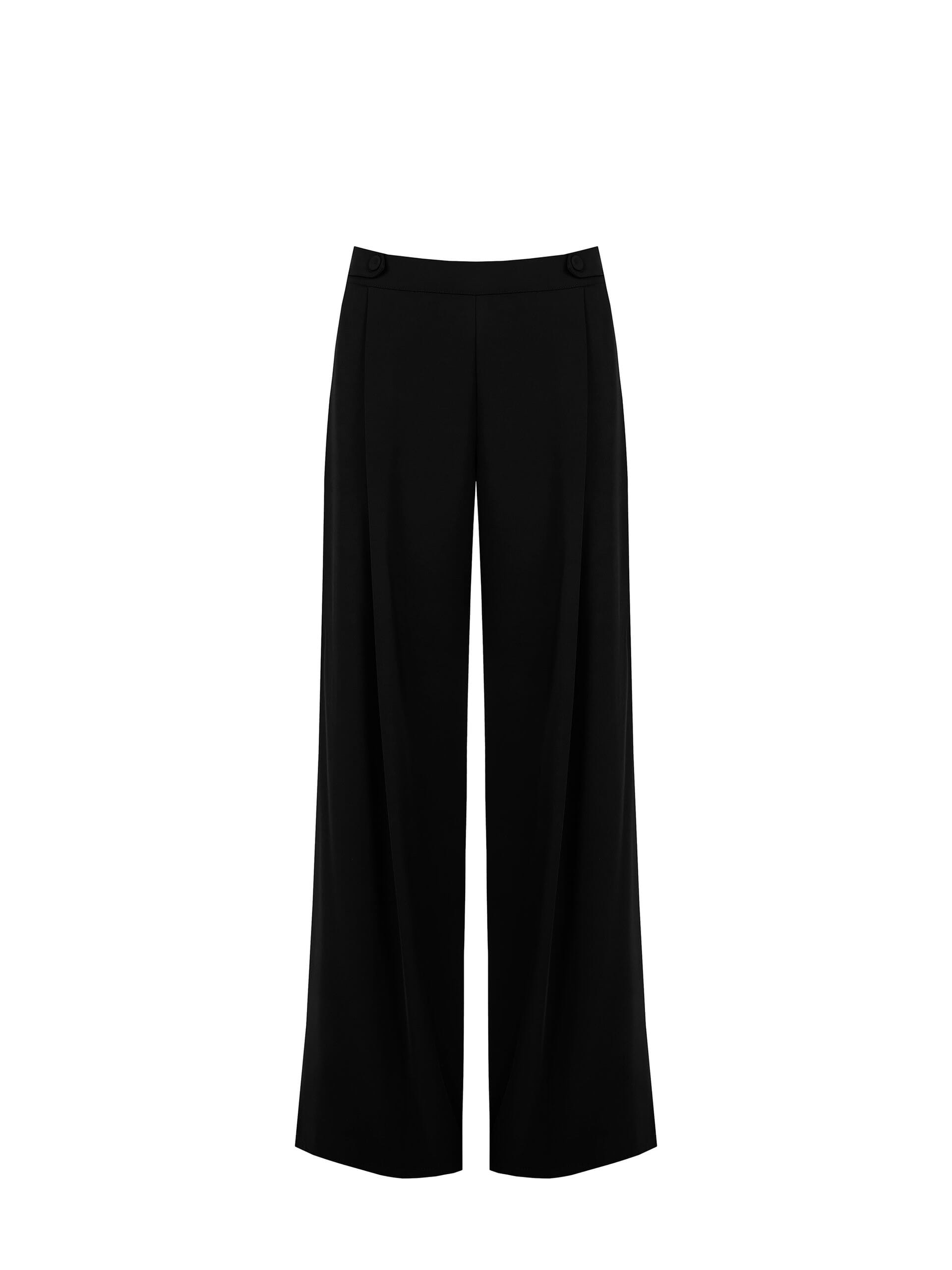 Pantaloni Palazzo In Tessuto Fluido Con Elastico Dietro E Tasche Rinascimento