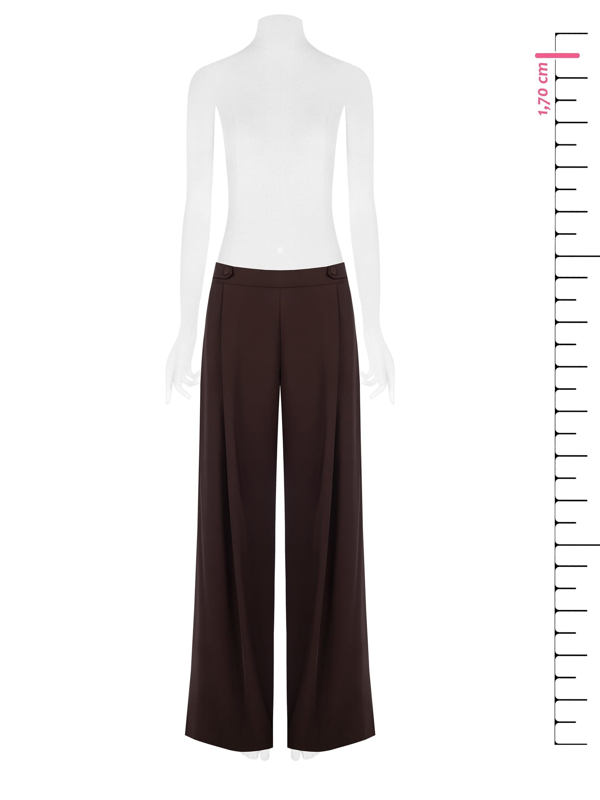 Pantaloni Palazzo In Tessuto Fluido Con Elastico Dietro E Tasche Rinascimento