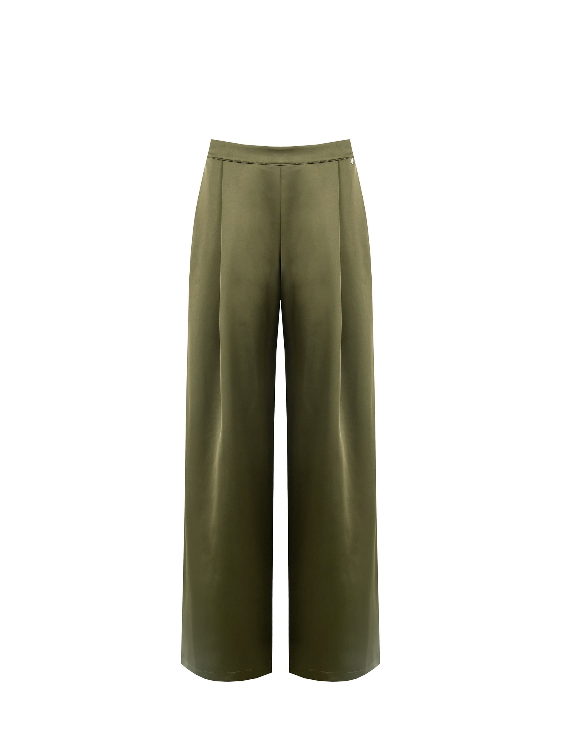 Palazzo Trousers With Pleats And Elastic Back Rinascimento