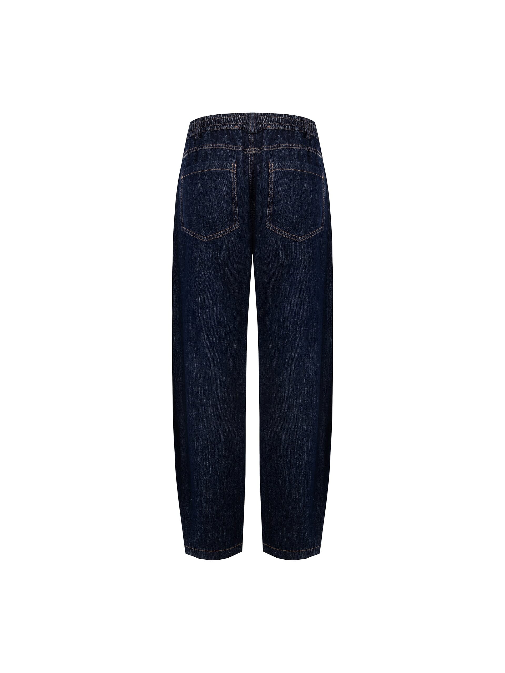 Jeans Larghi Barrel Con Elastico In Vita Rinascimento