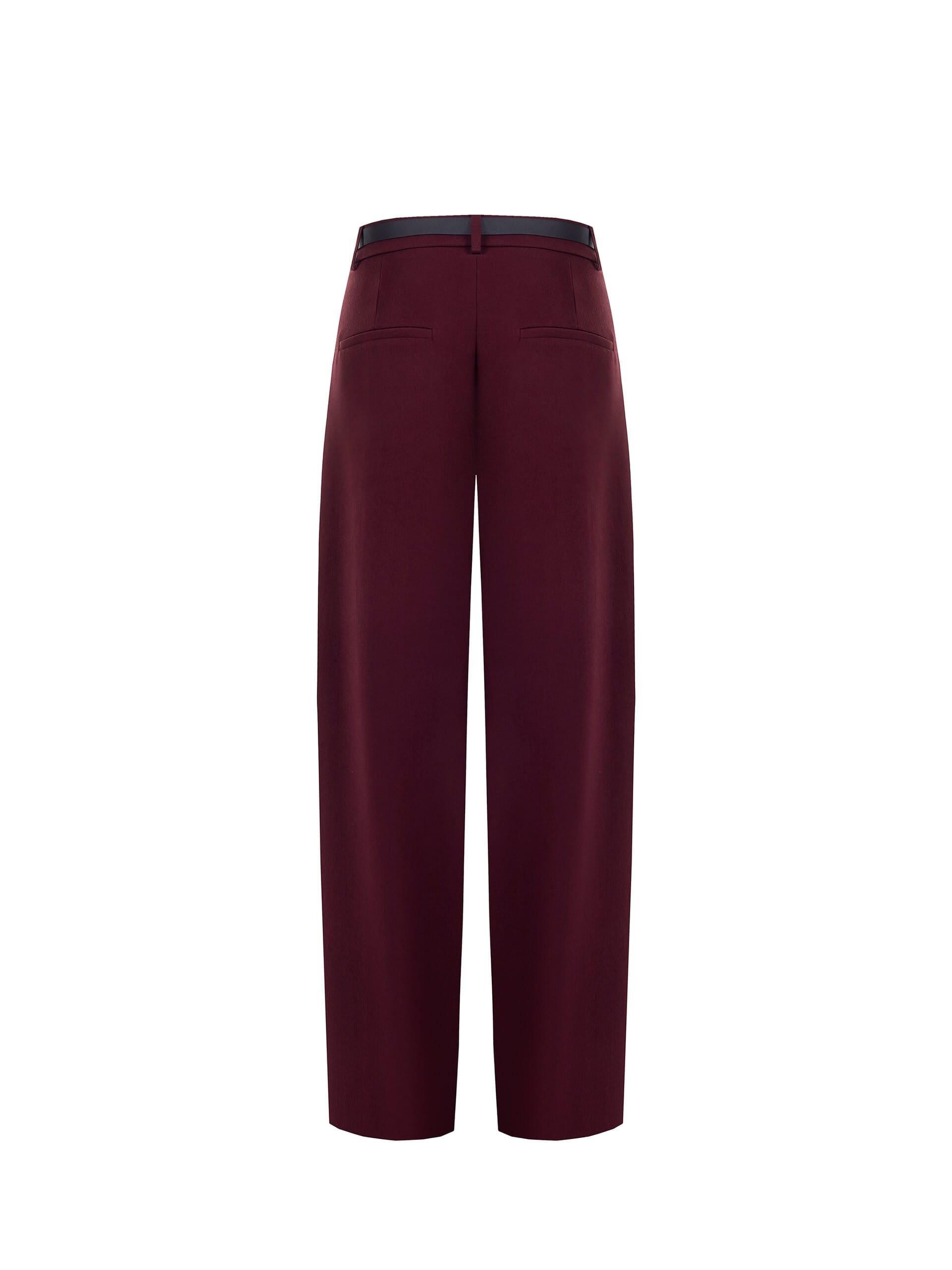 Pantaloni Palazzo Con Tasche E Cintura In Similpelle Abbinata Rinascimento