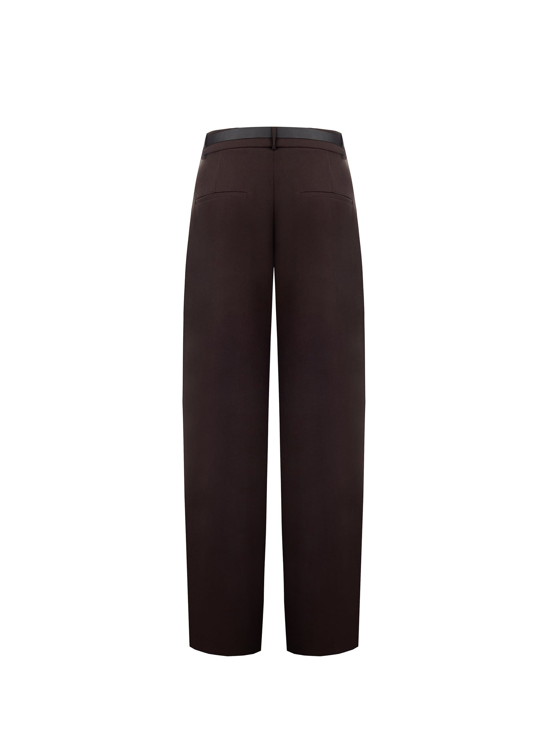 Pantaloni Palazzo Con Tasche E Cintura In Similpelle Abbinata Rinascimento