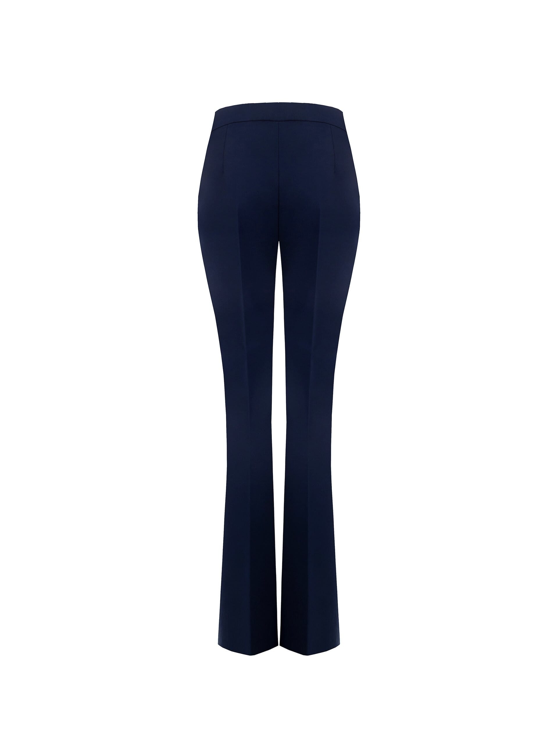 Pantaloni A Zampa In Tessuto Tecnico Con Zip Laterale Rinascimento