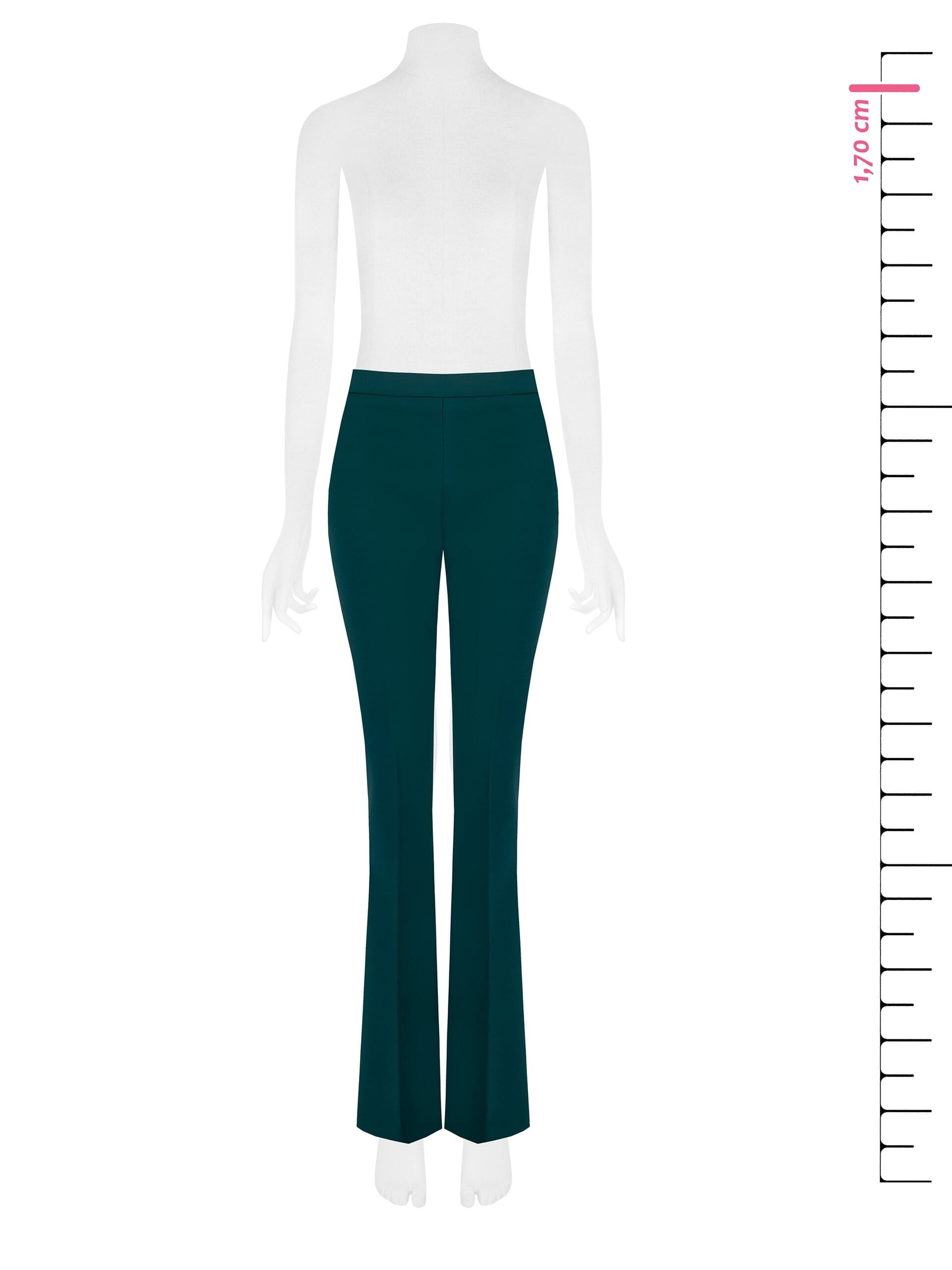 Pantaloni A Zampa In Tessuto Tecnico Con Zip Laterale Rinascimento