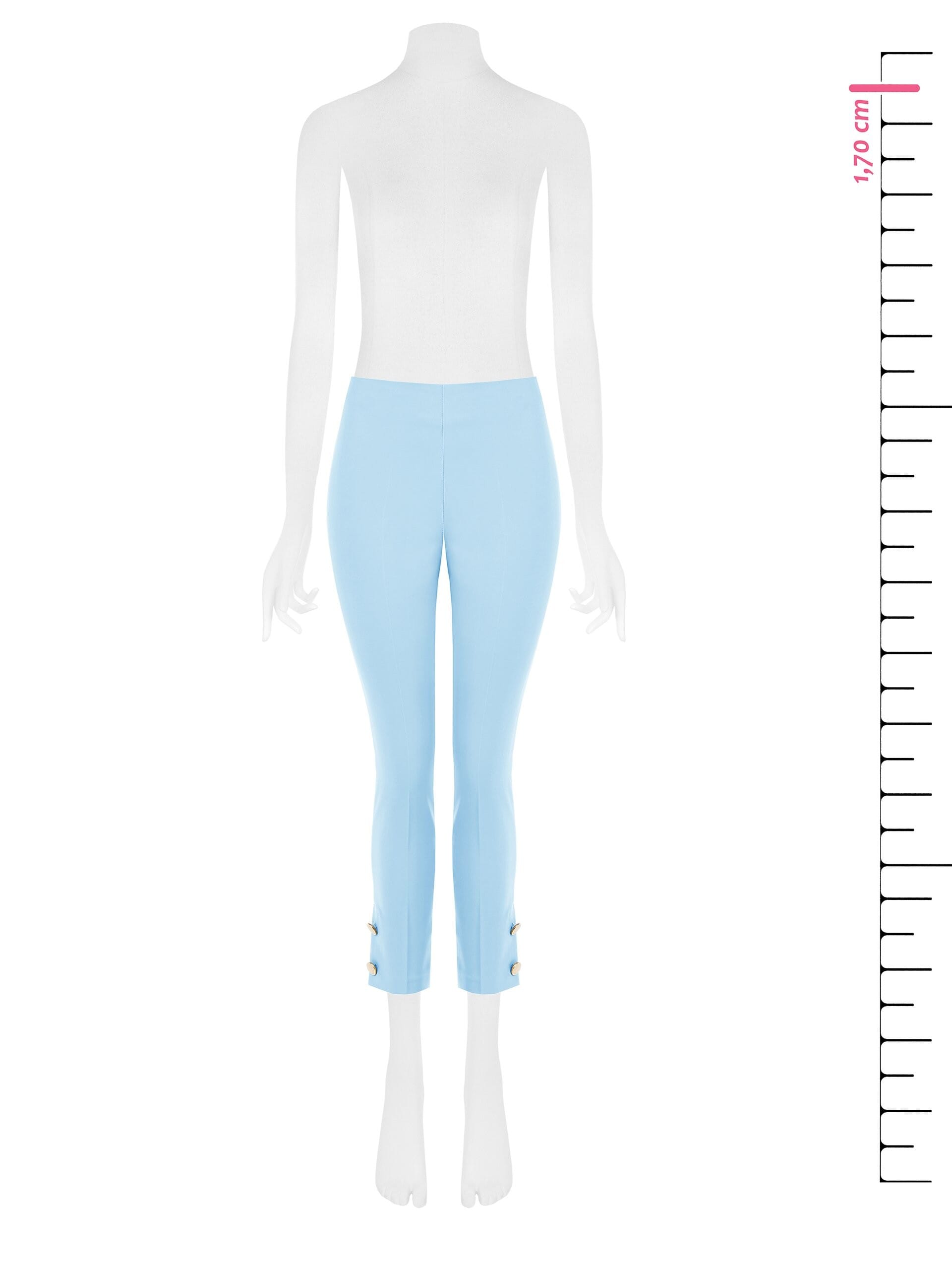 Pantaloni A Sigaretta In Tessuto Tecnico Con Bottoni Alle Caviglie Rinascimento