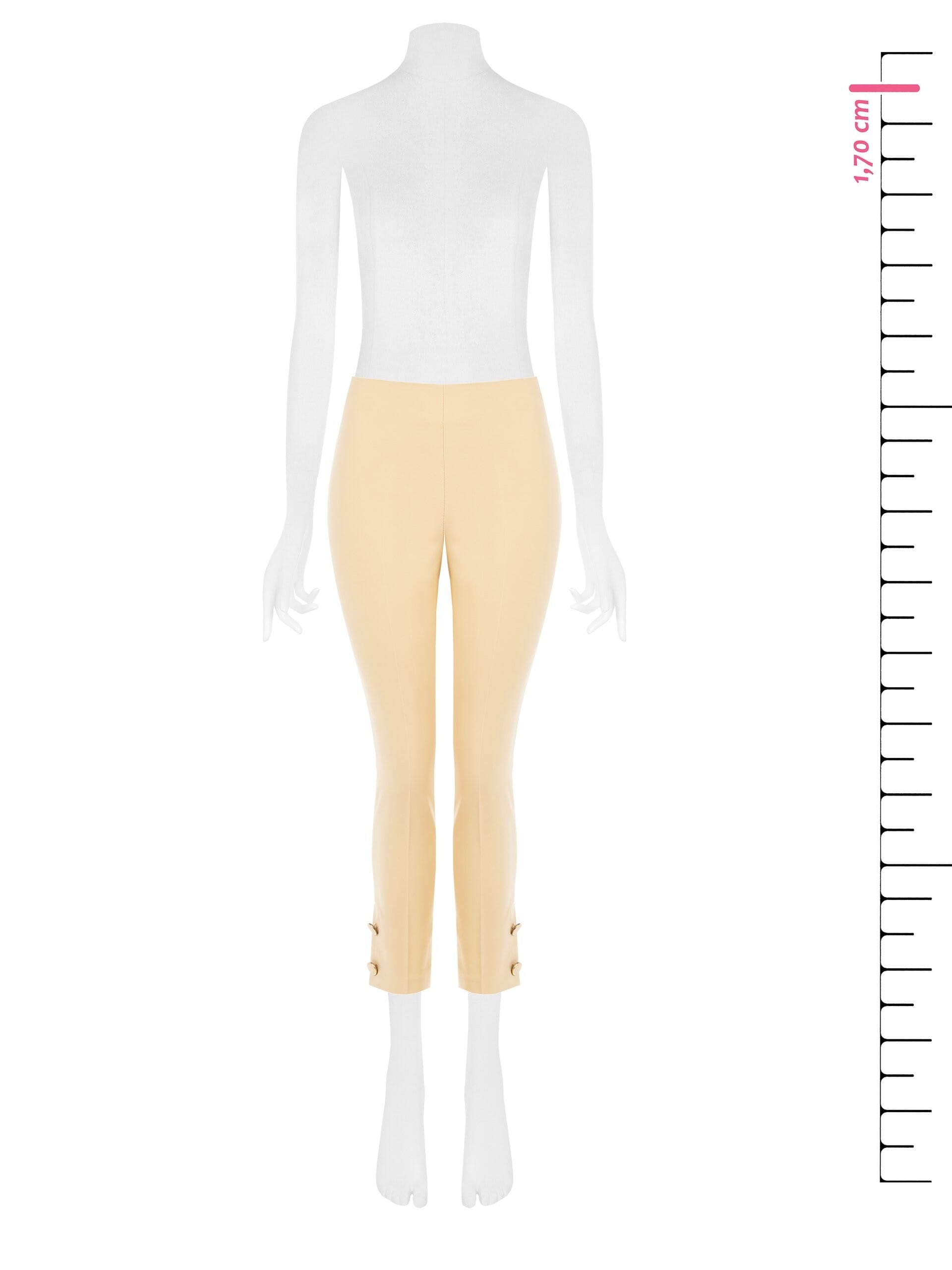 Pantaloni A Sigaretta In Tessuto Tecnico Con Bottoni Alle Caviglie Rinascimento