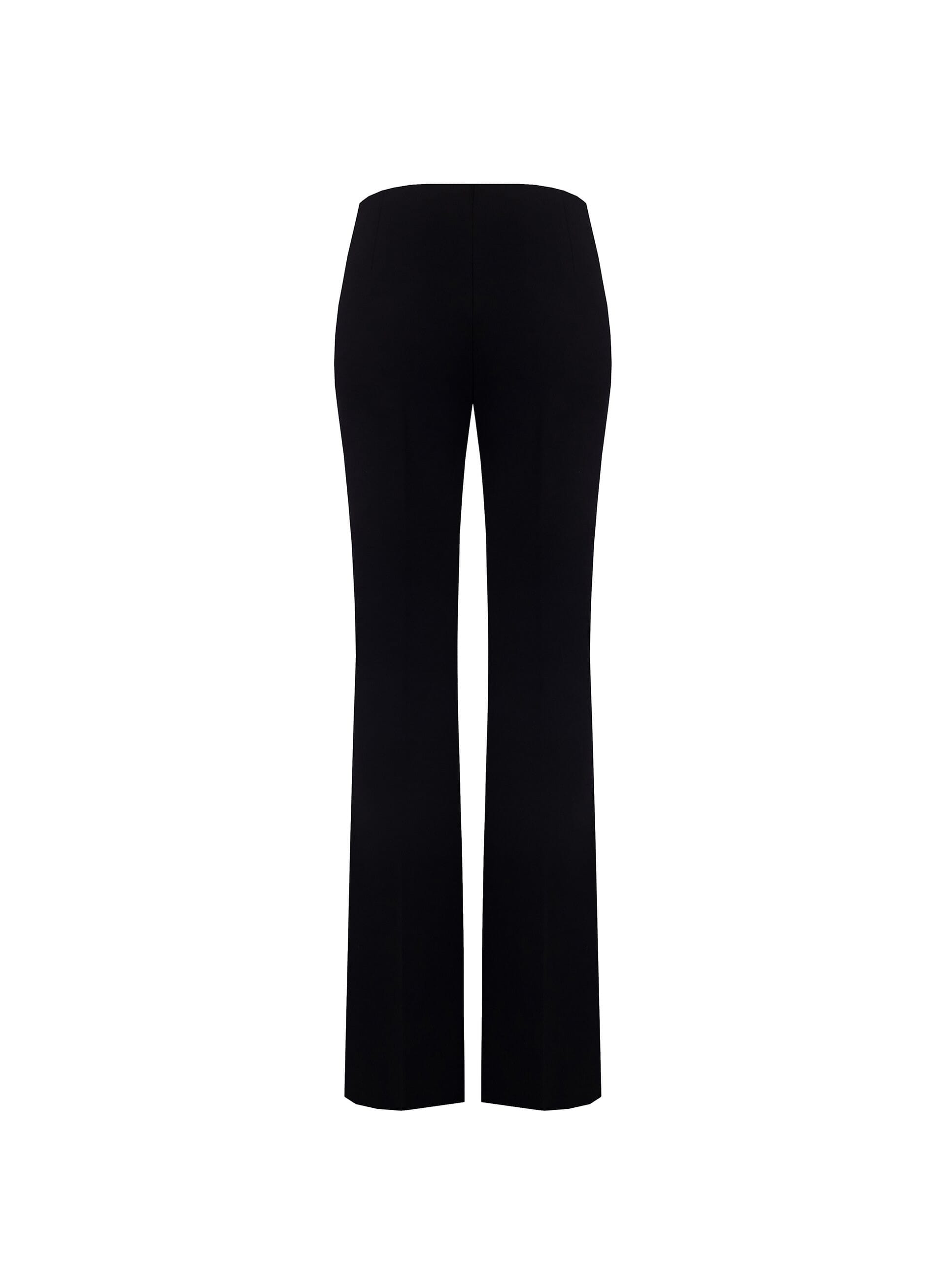 Pantaloni Palazzo In Scuba Crepe Con Zip Laterale Rinascimento