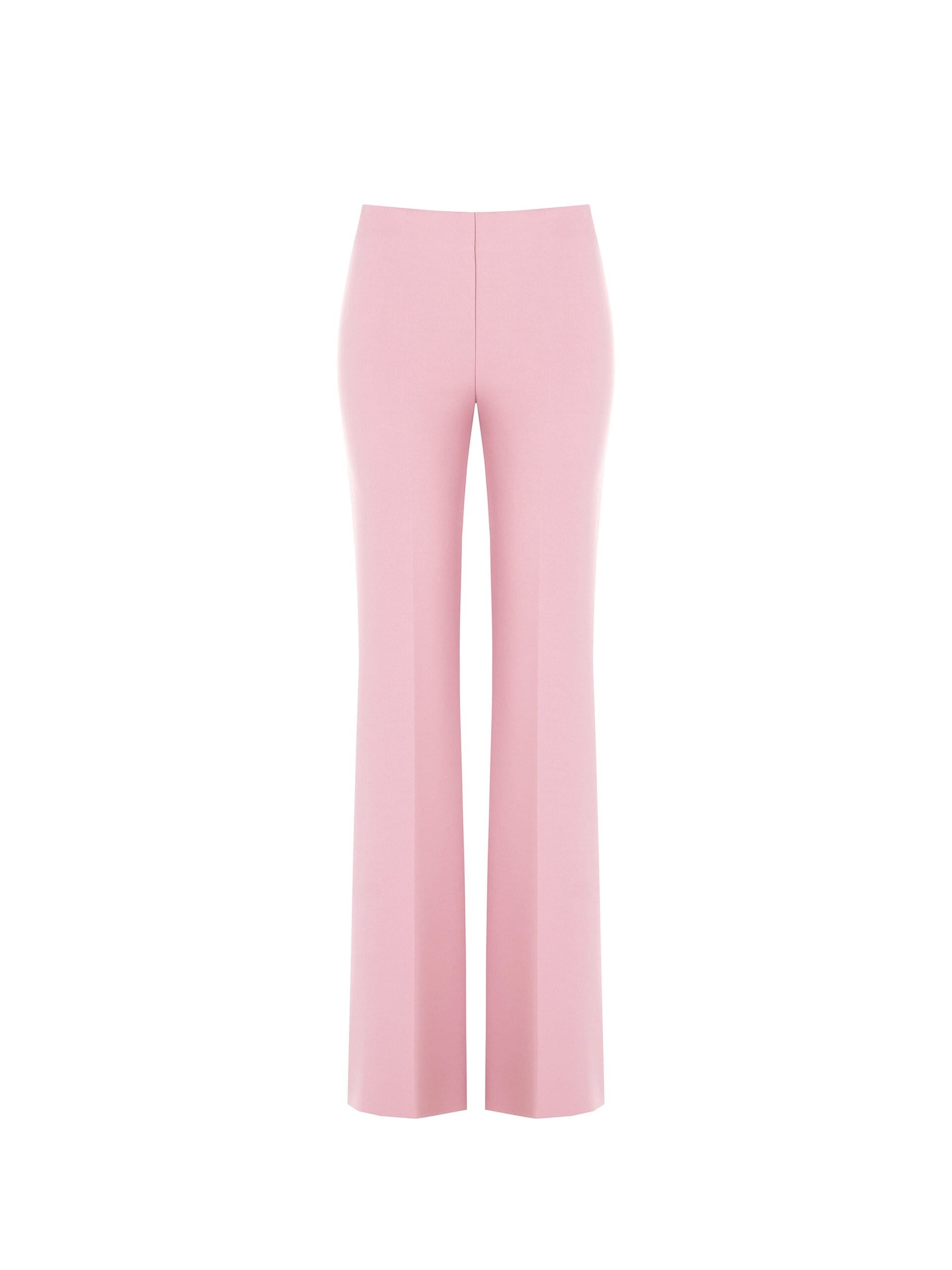 Pantaloni Palazzo In Scuba Crepe Con Zip Laterale Rinascimento