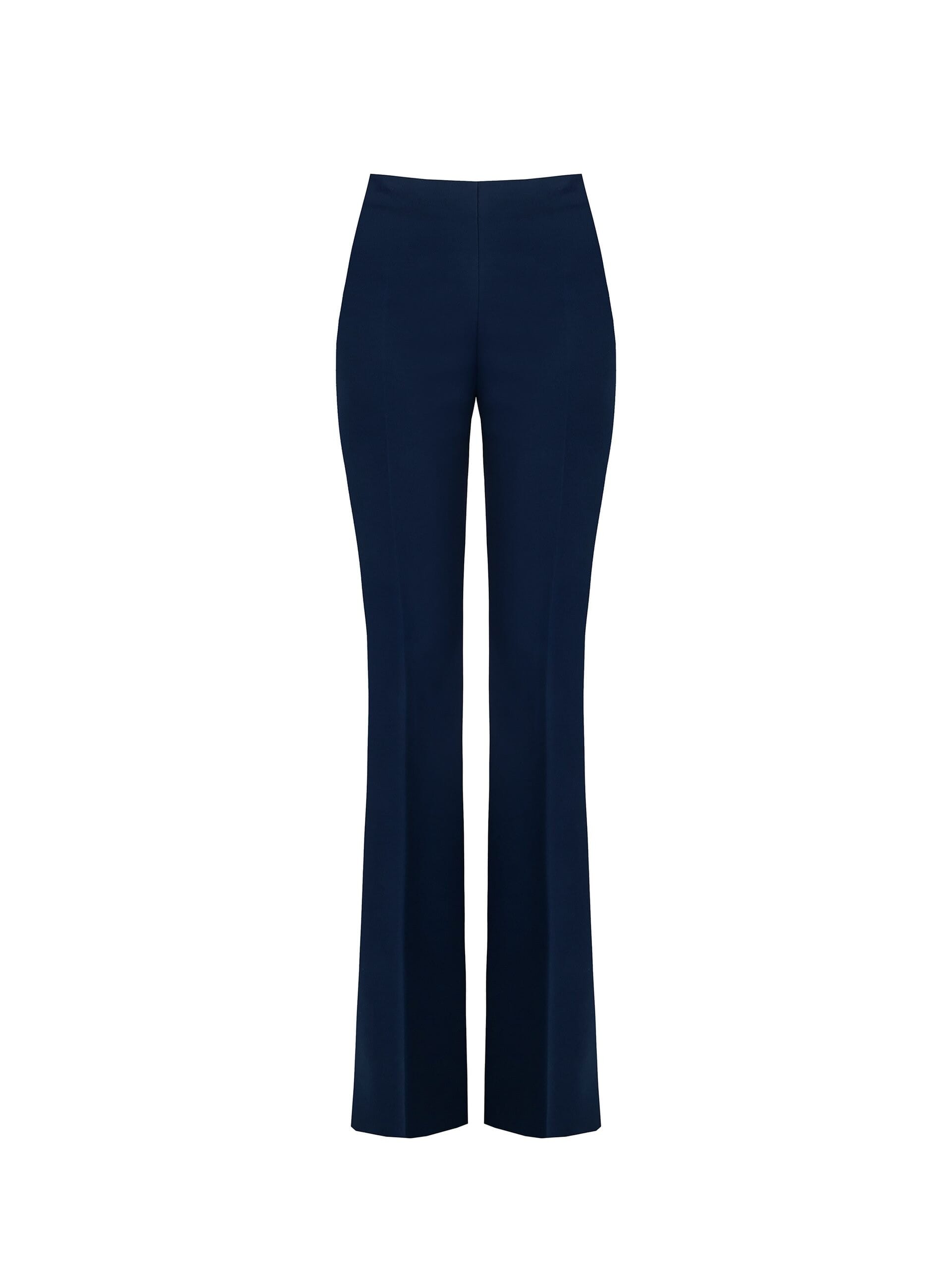 Pantaloni A Zampa In Tessuto Tecnico Con Zip Laterale Rinascimento