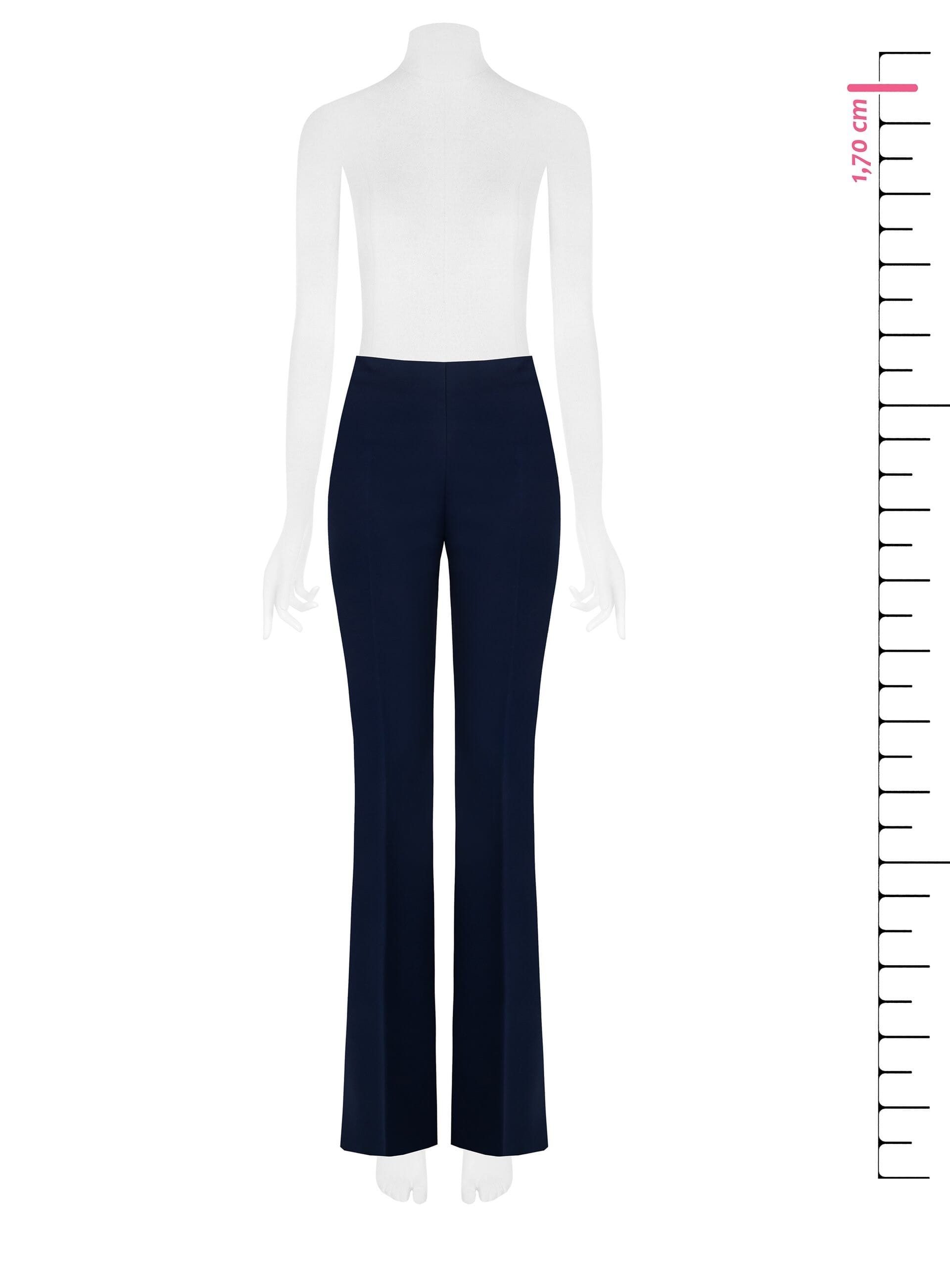 Pantaloni A Zampa In Tessuto Tecnico Con Zip Laterale Rinascimento