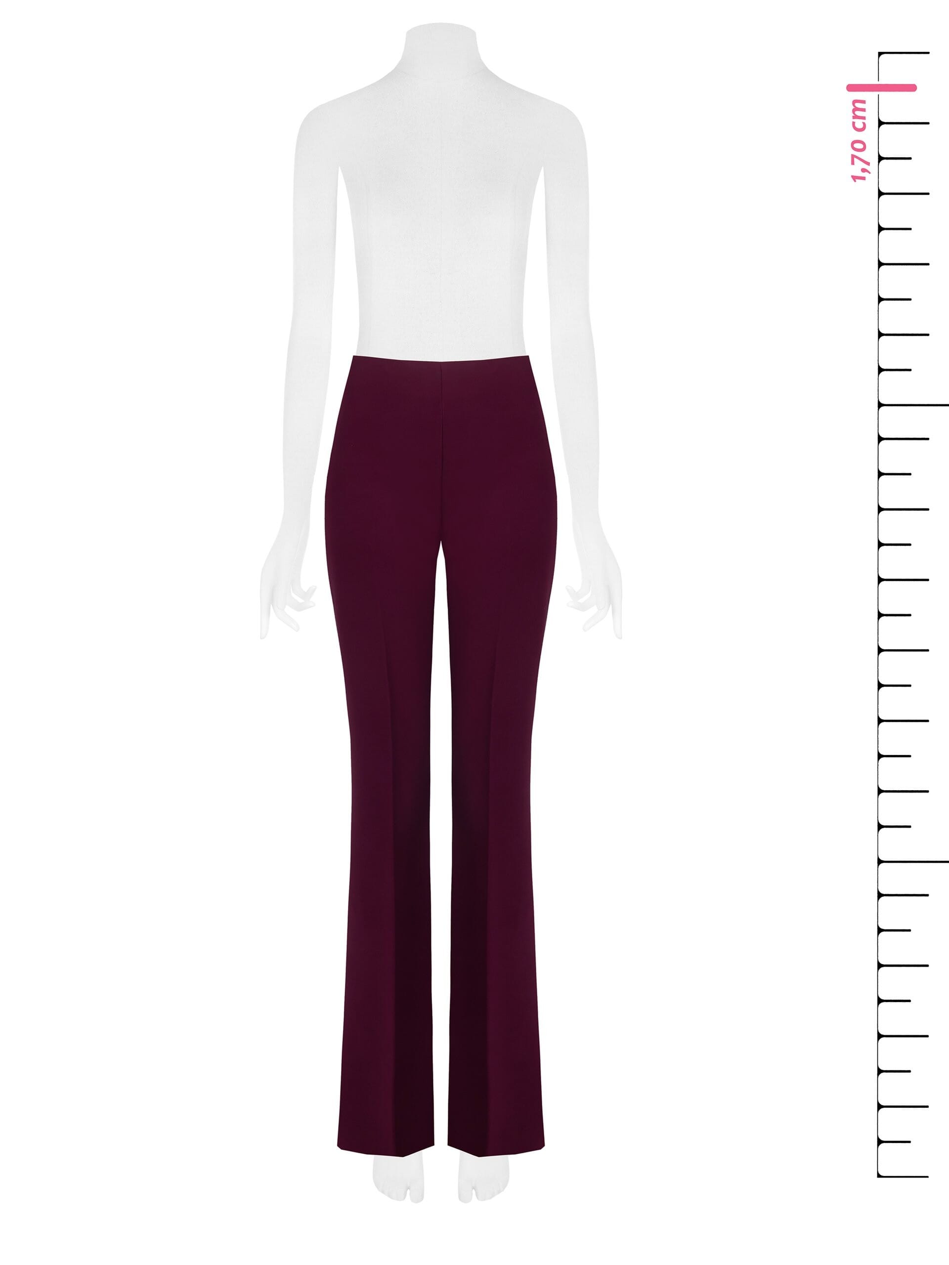 Pantaloni A Zampa In Tessuto Tecnico Con Zip Laterale Rinascimento