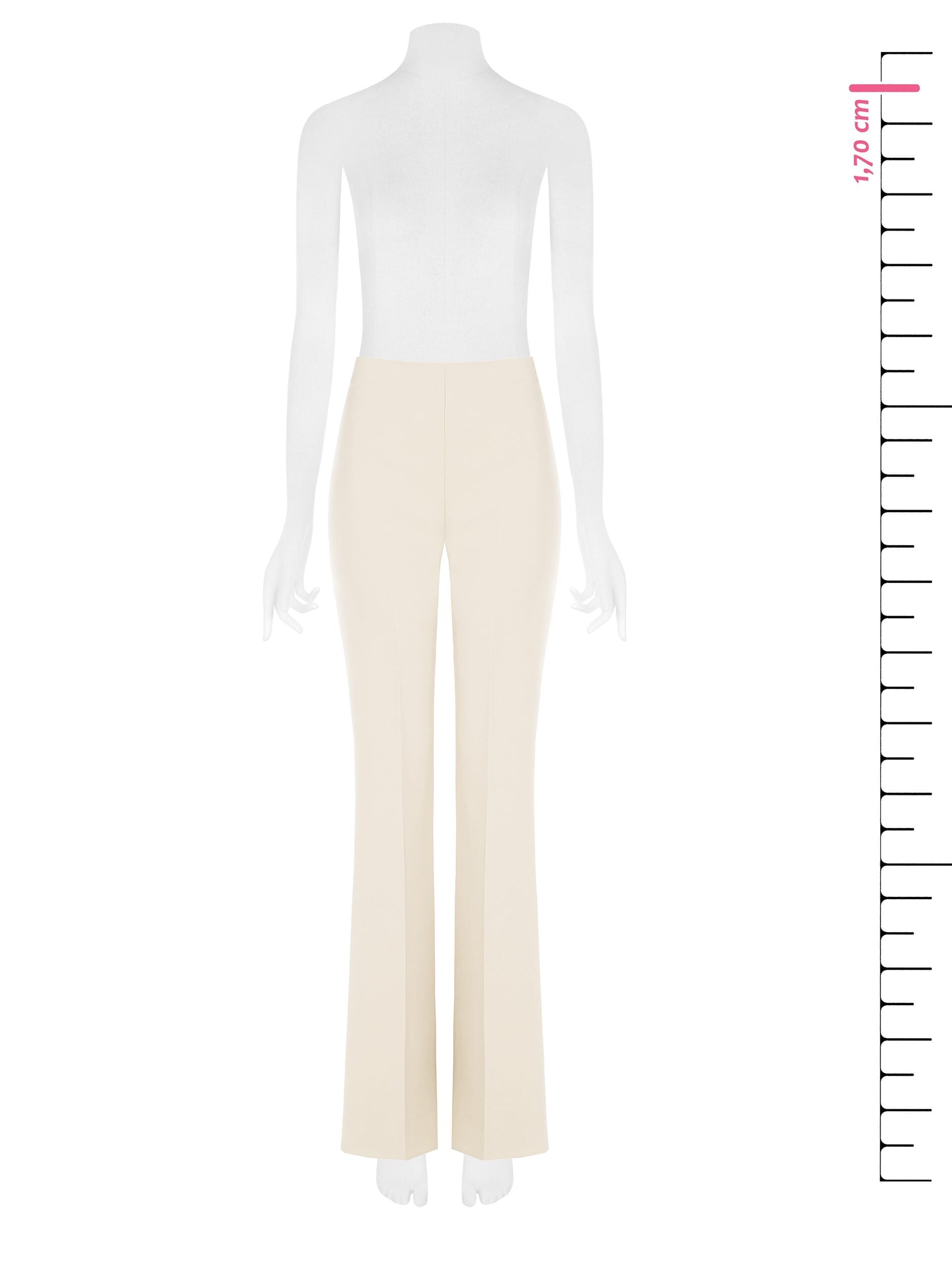 Pantaloni A Zampa In Tessuto Tecnico Con Zip Laterale Rinascimento