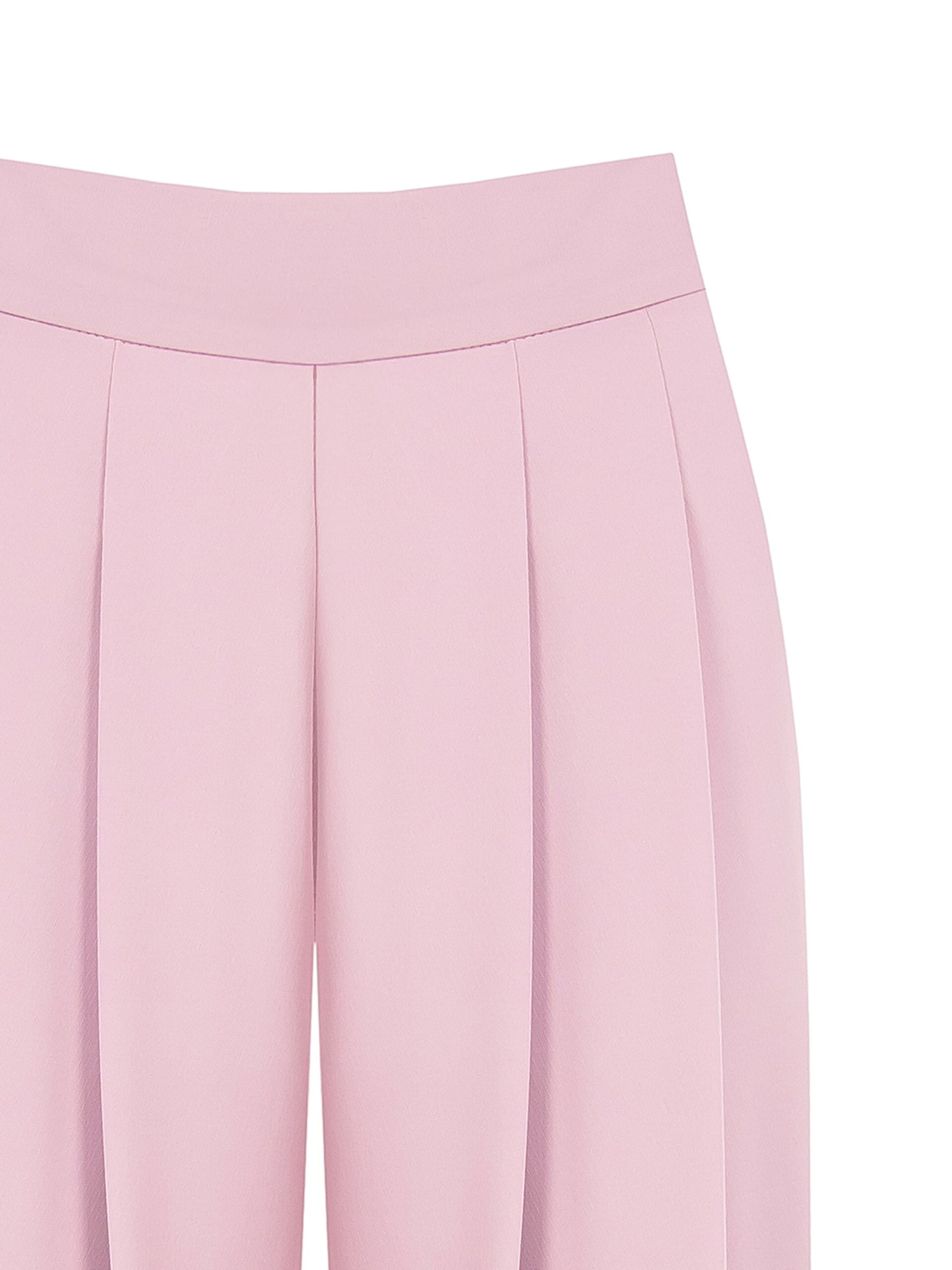 Pantaloni Palazzo In Tessuto Fluido Crepe Con Doppia Pinces Rinascimento